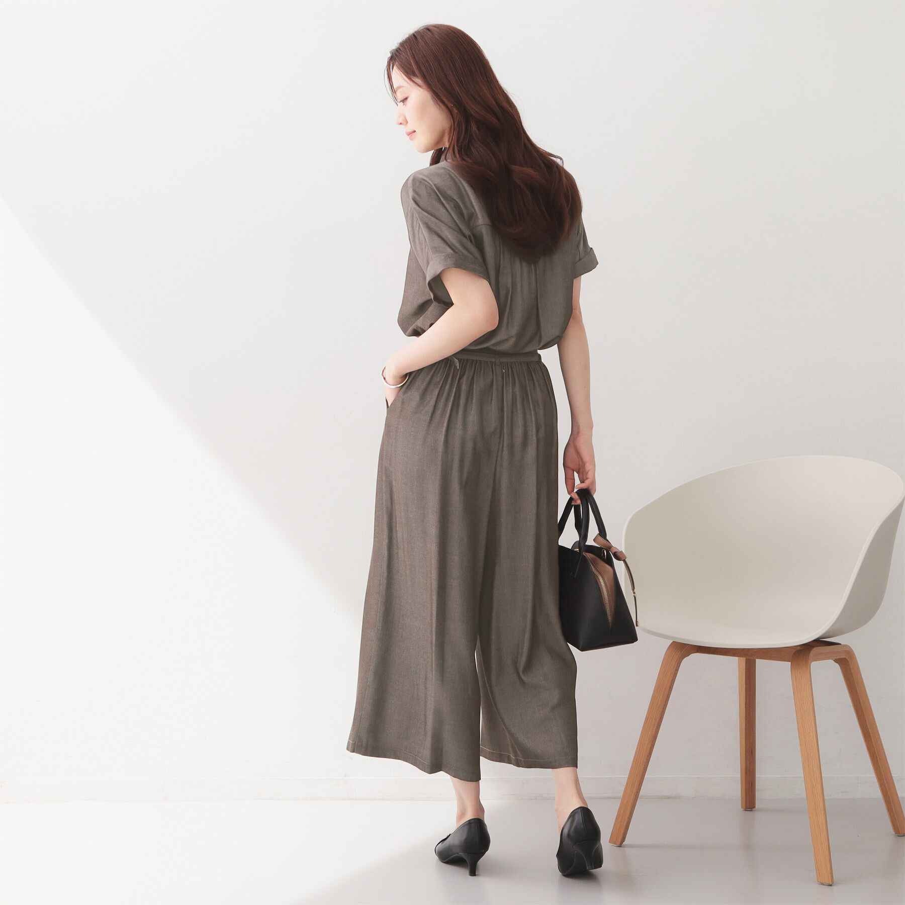 index「接触冷感シャンブレーワイドパンツ【UVケア/吸水速乾/洗濯機OK】」|その他|