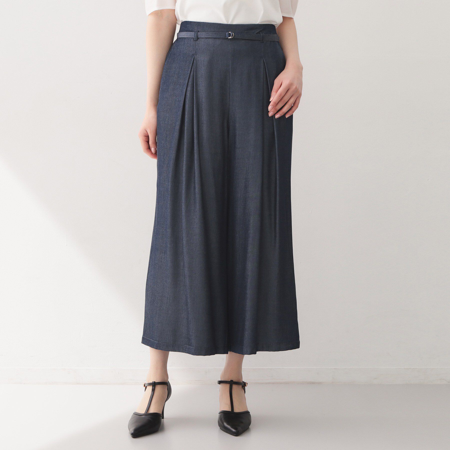 index「接触冷感シャンブレーワイドパンツ【UVケア/吸水速乾/洗濯機OK】」|その他|