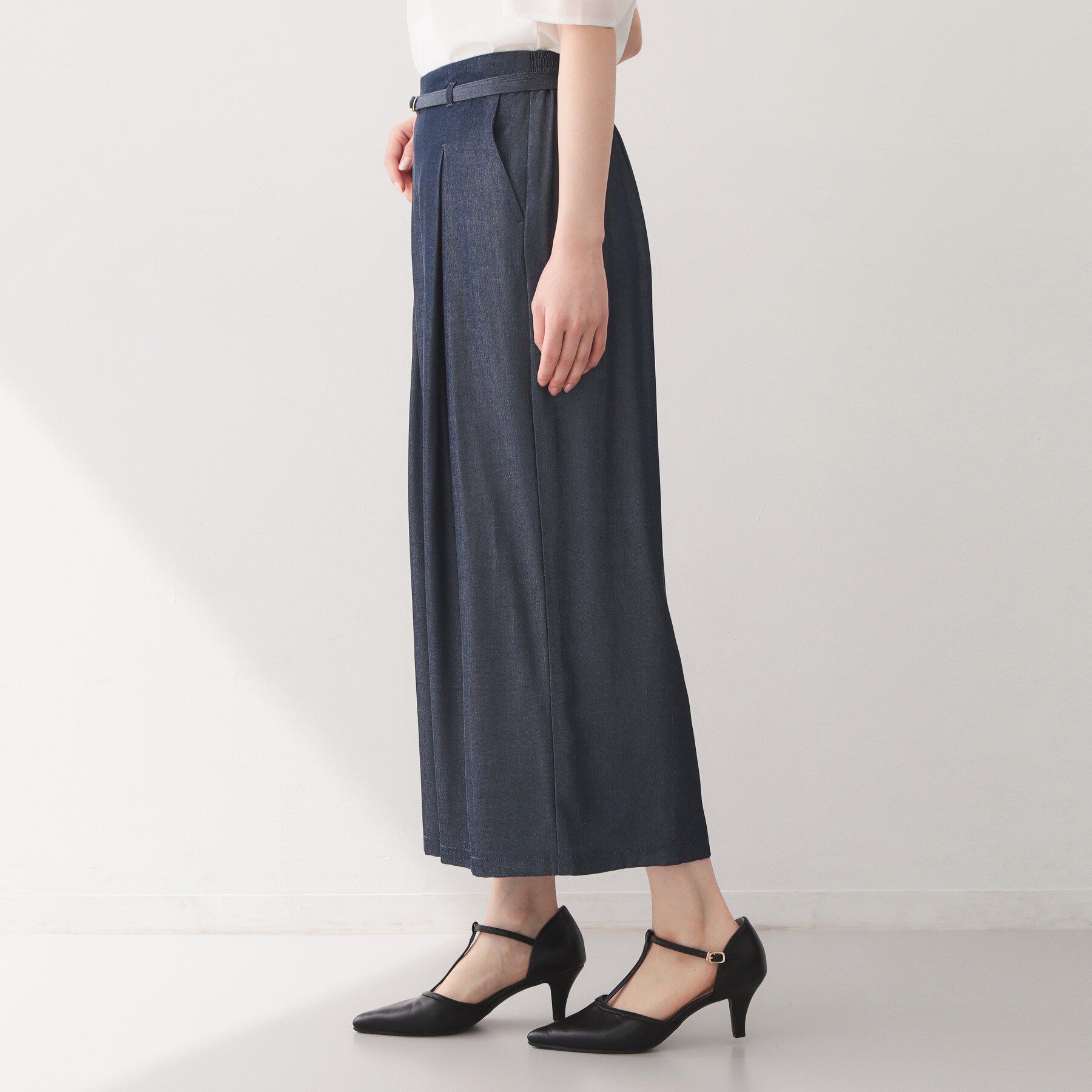 index「接触冷感シャンブレーワイドパンツ【UVケア/吸水速乾/洗濯機OK】」|その他|