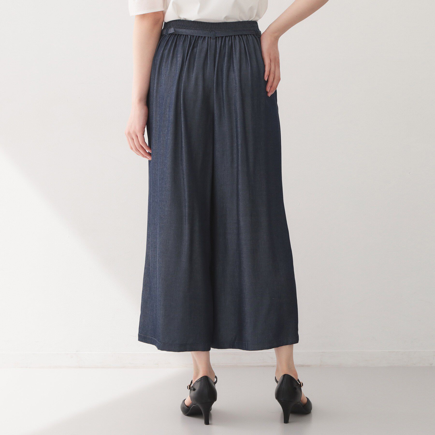 index「接触冷感シャンブレーワイドパンツ【UVケア/吸水速乾/洗濯機OK】」|その他|