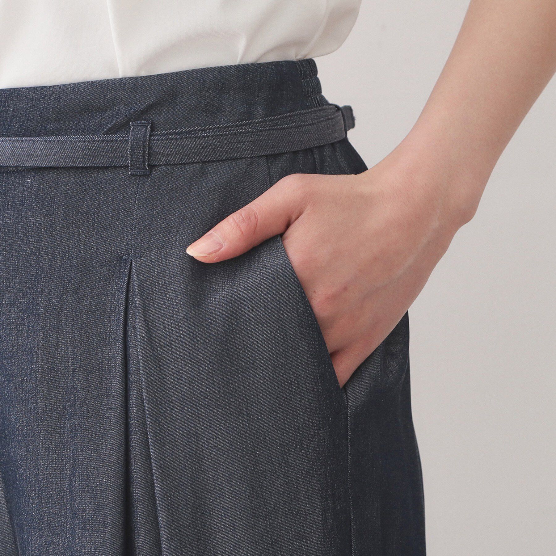 index「接触冷感シャンブレーワイドパンツ【UVケア/吸水速乾/洗濯機OK】」|その他|