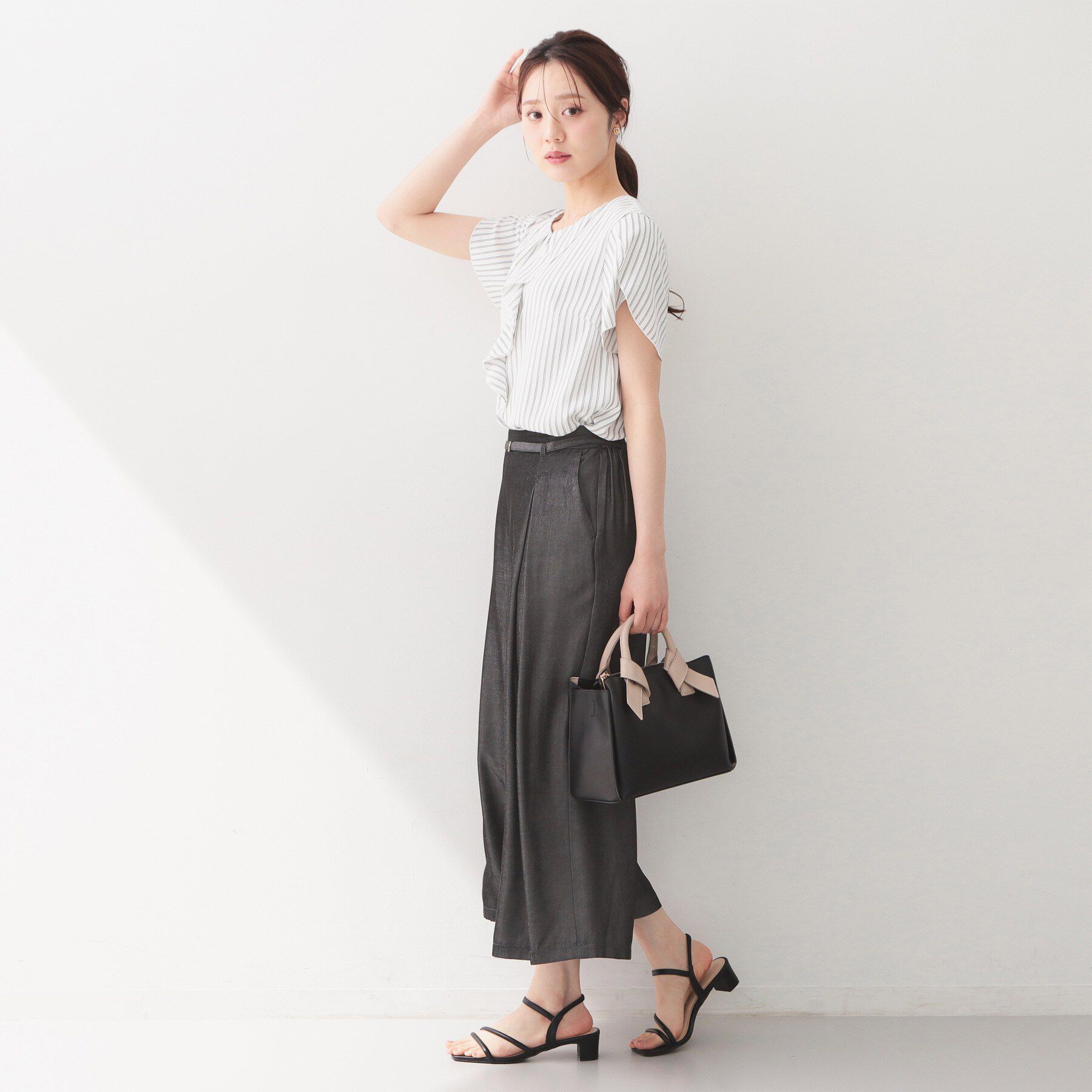 index「接触冷感シャンブレーワイドパンツ【UVケア/吸水速乾/洗濯機OK】」|その他|