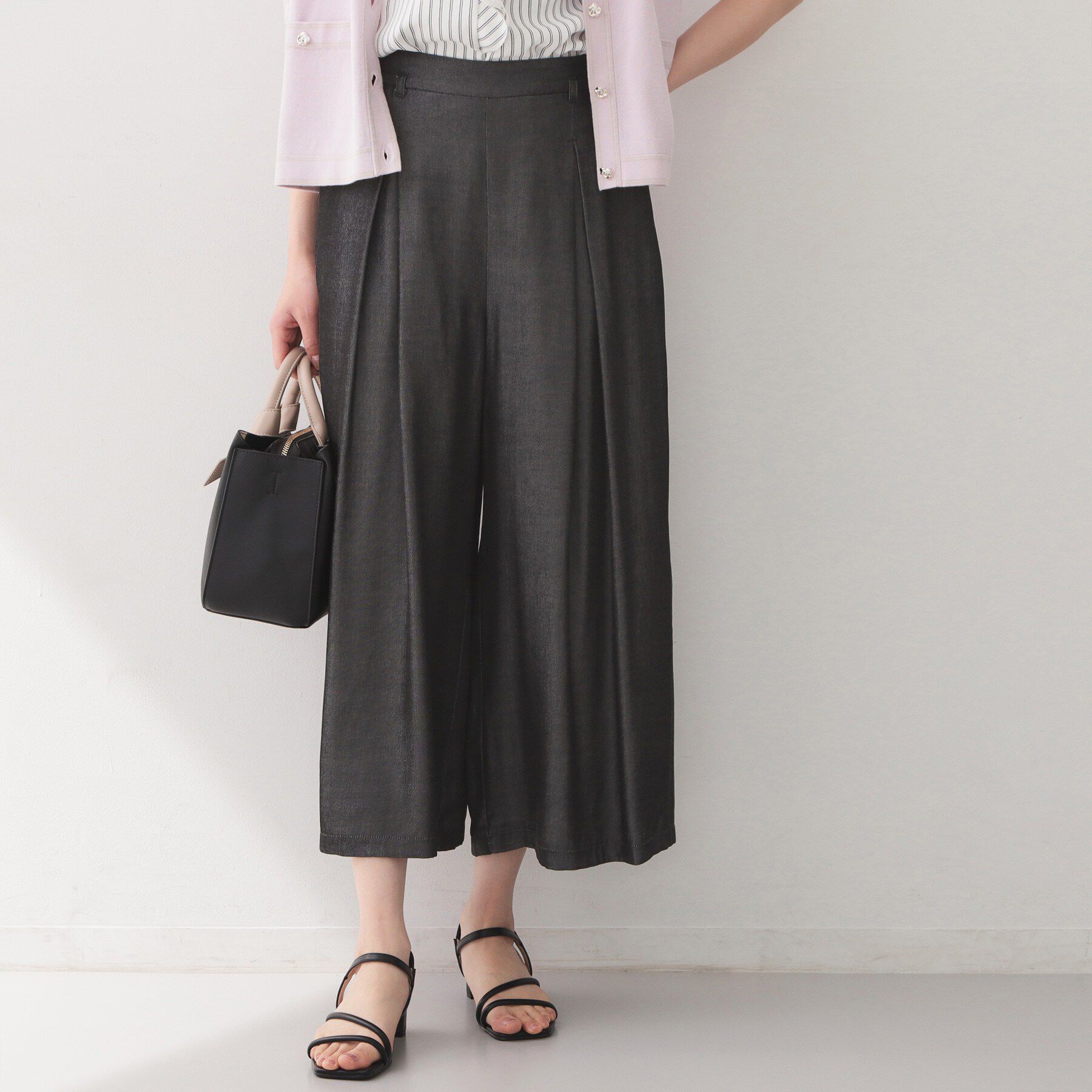 index「接触冷感シャンブレーワイドパンツ【UVケア/吸水速乾/洗濯機OK】」|その他|