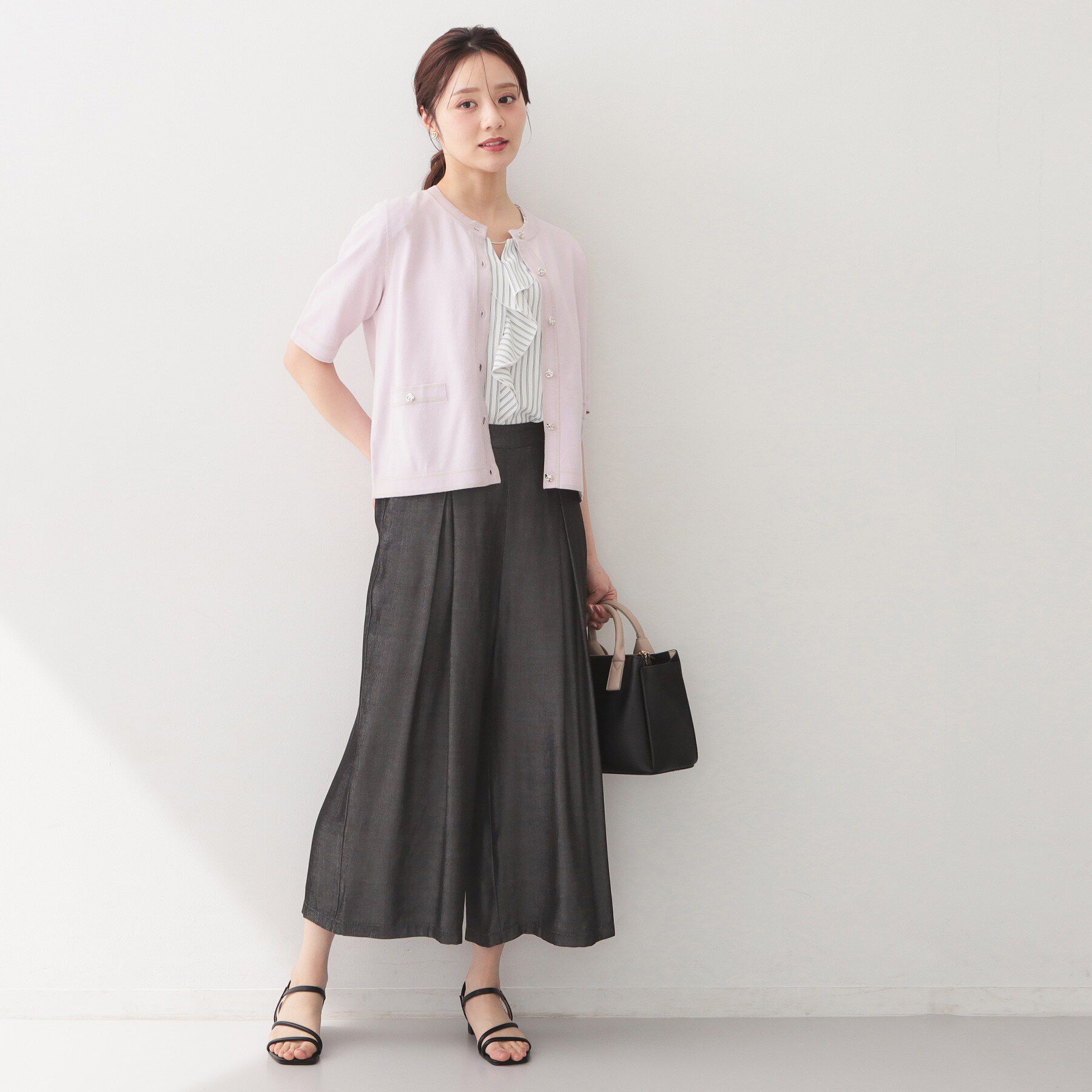 index「接触冷感シャンブレーワイドパンツ【UVケア/吸水速乾/洗濯機OK】」|その他|