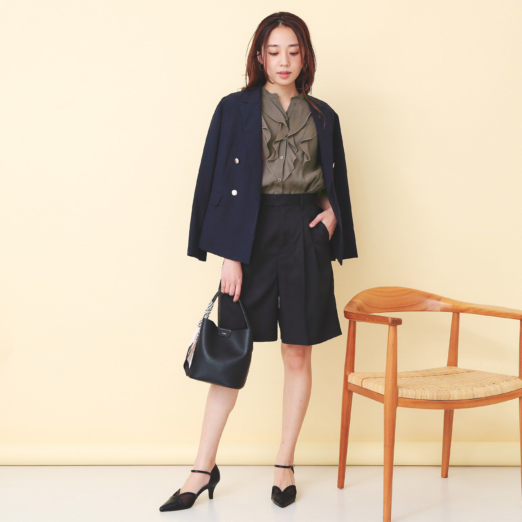 index「シアーツイルフリルスキッパーブラウス【洗濯機OK／イージーアイロン】」|シャツ・ブラウス|