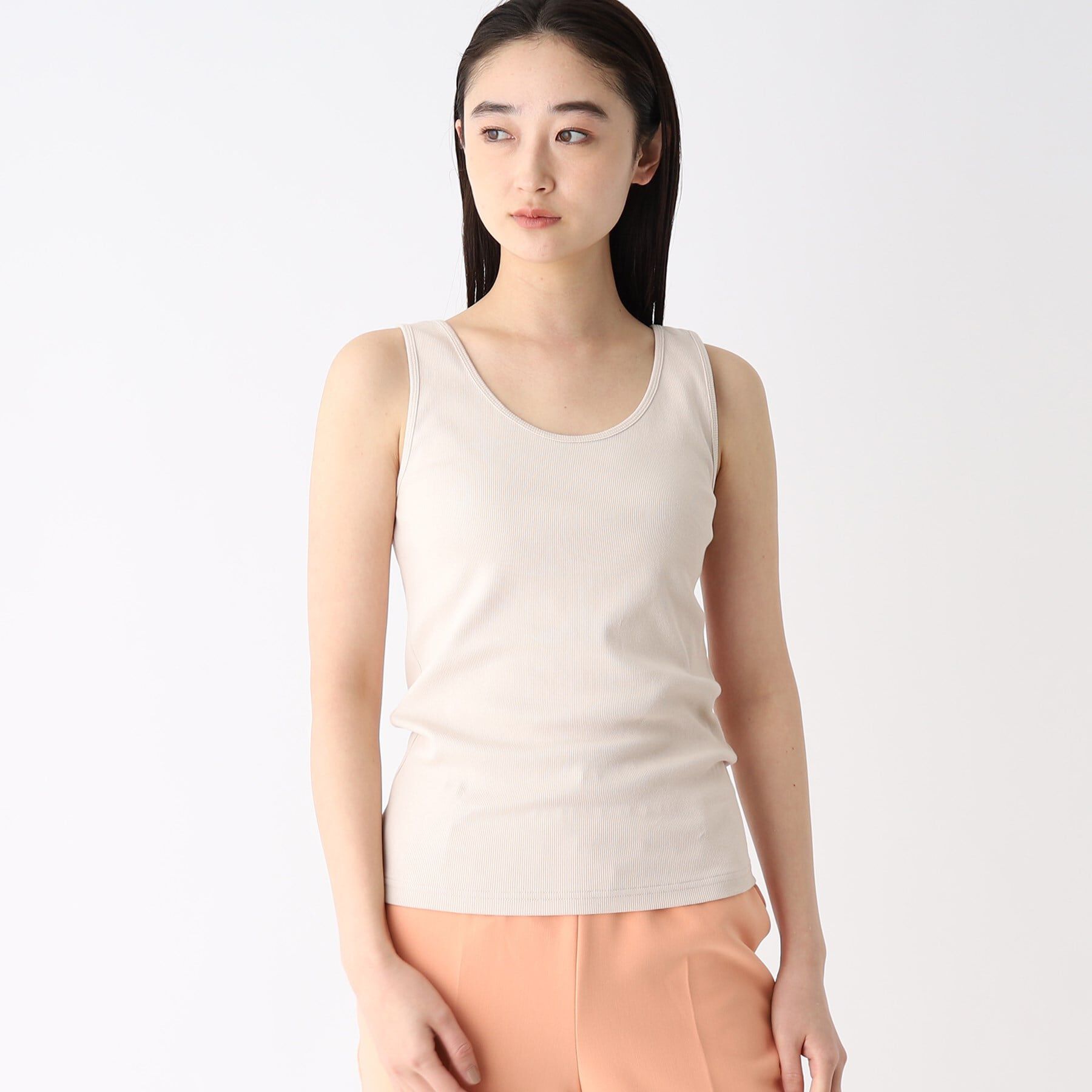 OPAQUE.CLIP「リブタンクトップ【洗濯機洗い可】」|キャミソール|