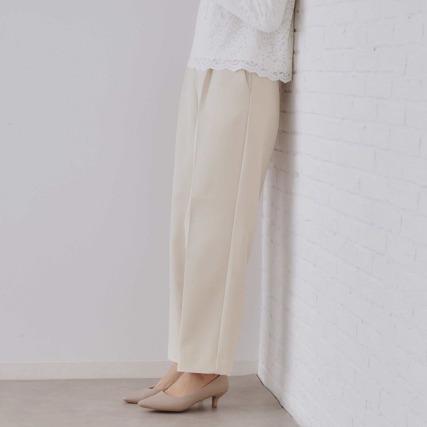 OPAQUE.CLIP「《通勤/セットアップ対応》ワイドパンツ/ダブルクロス【洗濯機洗い可】」|その他|