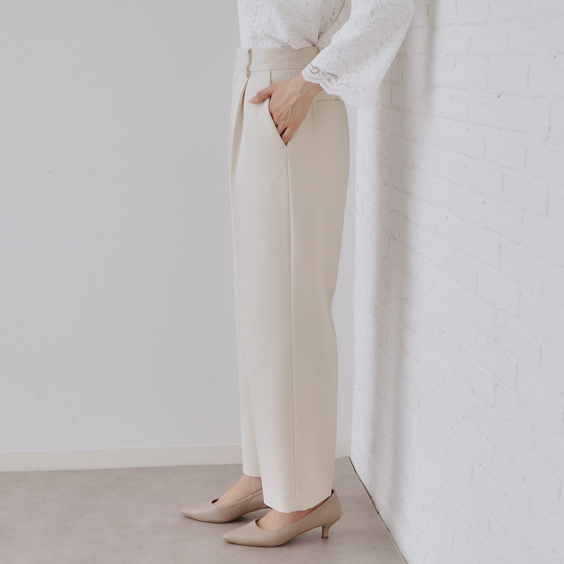 OPAQUE.CLIP「《通勤/セットアップ対応》ワイドパンツ/ダブルクロス【洗濯機洗い可】」|その他|