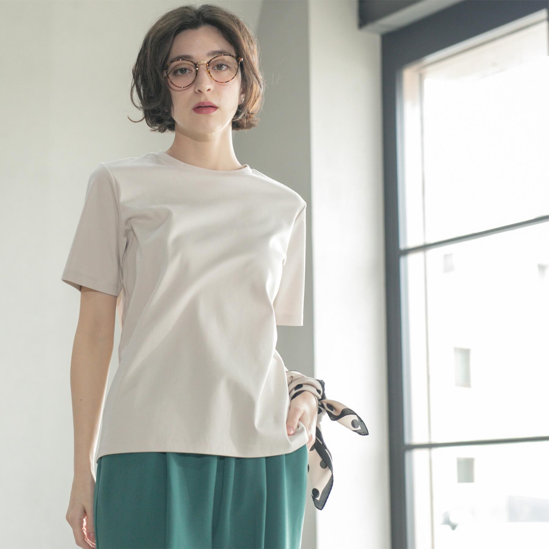 OPAQUE.CLIP「《5色展開/SS-LLサイズ》ベーシックTシャツ【UV/接触冷感/洗濯機洗い可】」|Tシャツ・カットソー|