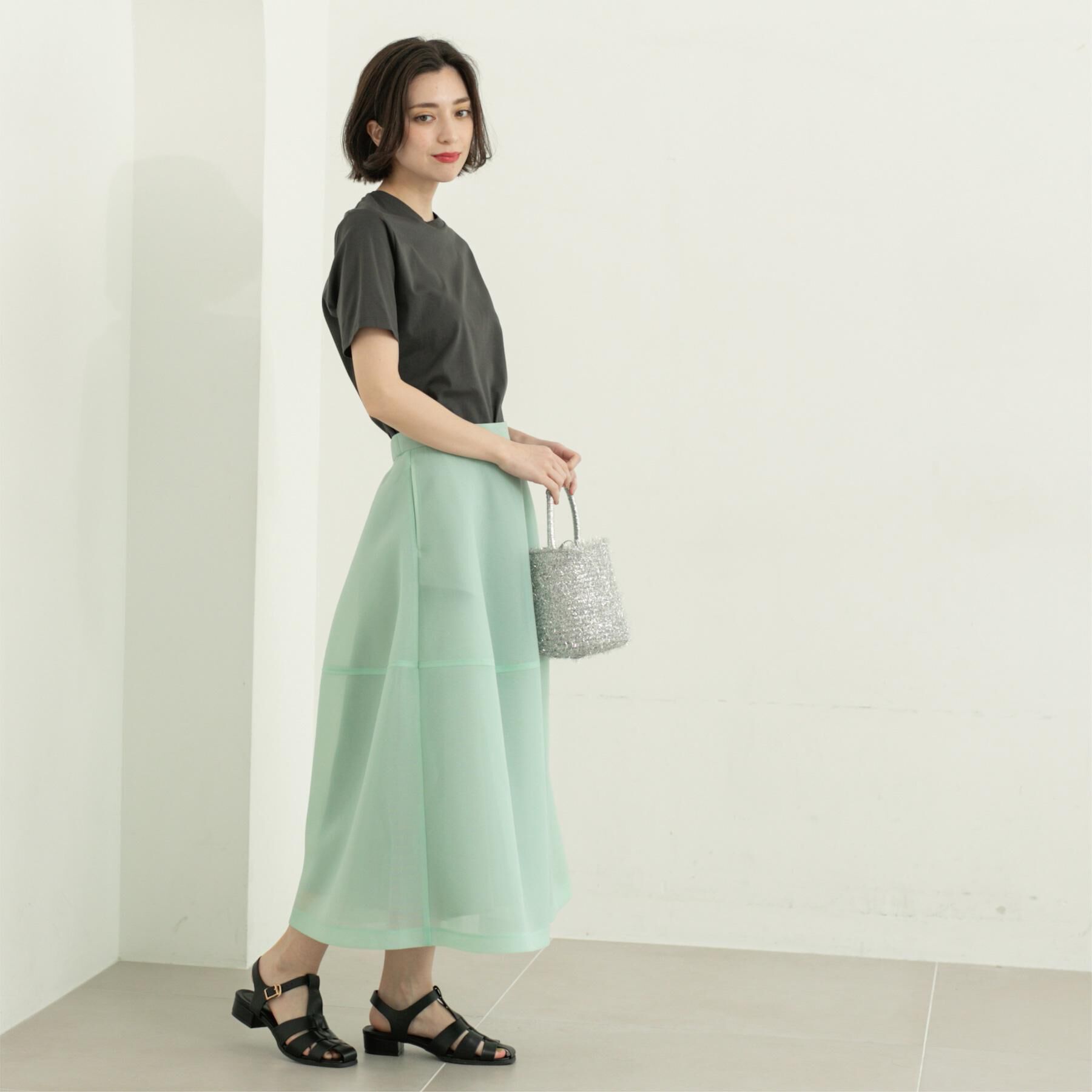 OPAQUE.CLIP「《5色展開/SS-LLサイズ》ベーシッククルーネックTシャツ【接触冷感/洗濯機洗い可】」|Tシャツ・カットソー|