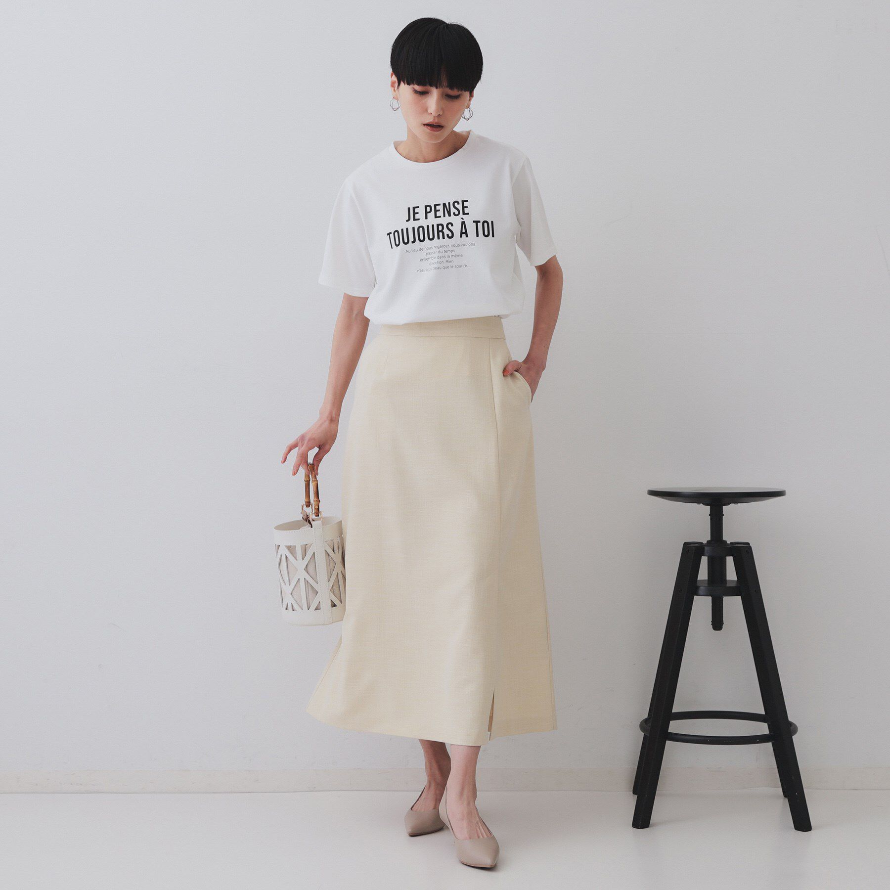 OPAQUE.CLIP「アソートロゴTシャツ【洗濯機洗い可】」|Tシャツ・カットソー|