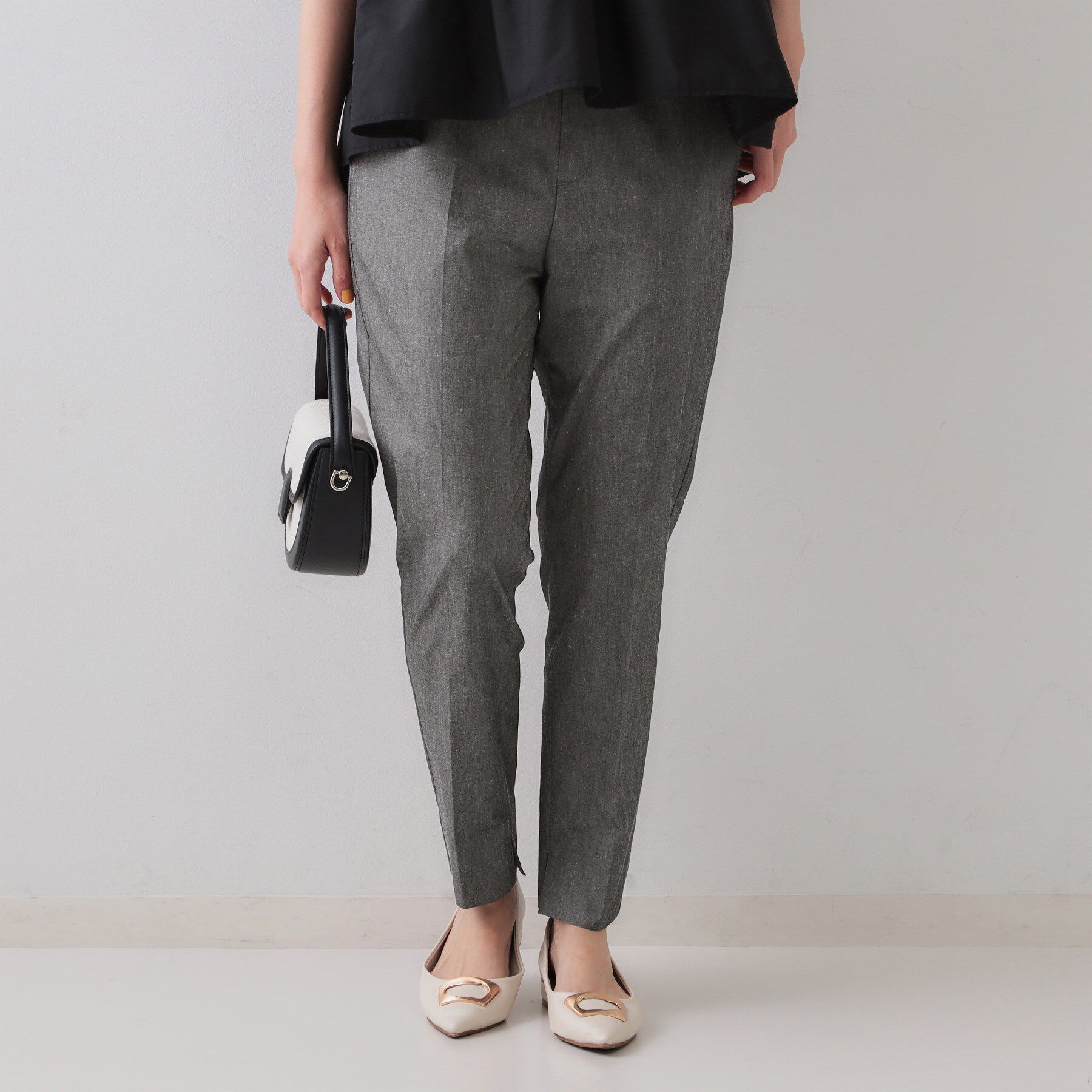 OPAQUE.CLIP「麻混ハイストレッチイージースティックパンツ【洗濯機洗い可】」|その他|