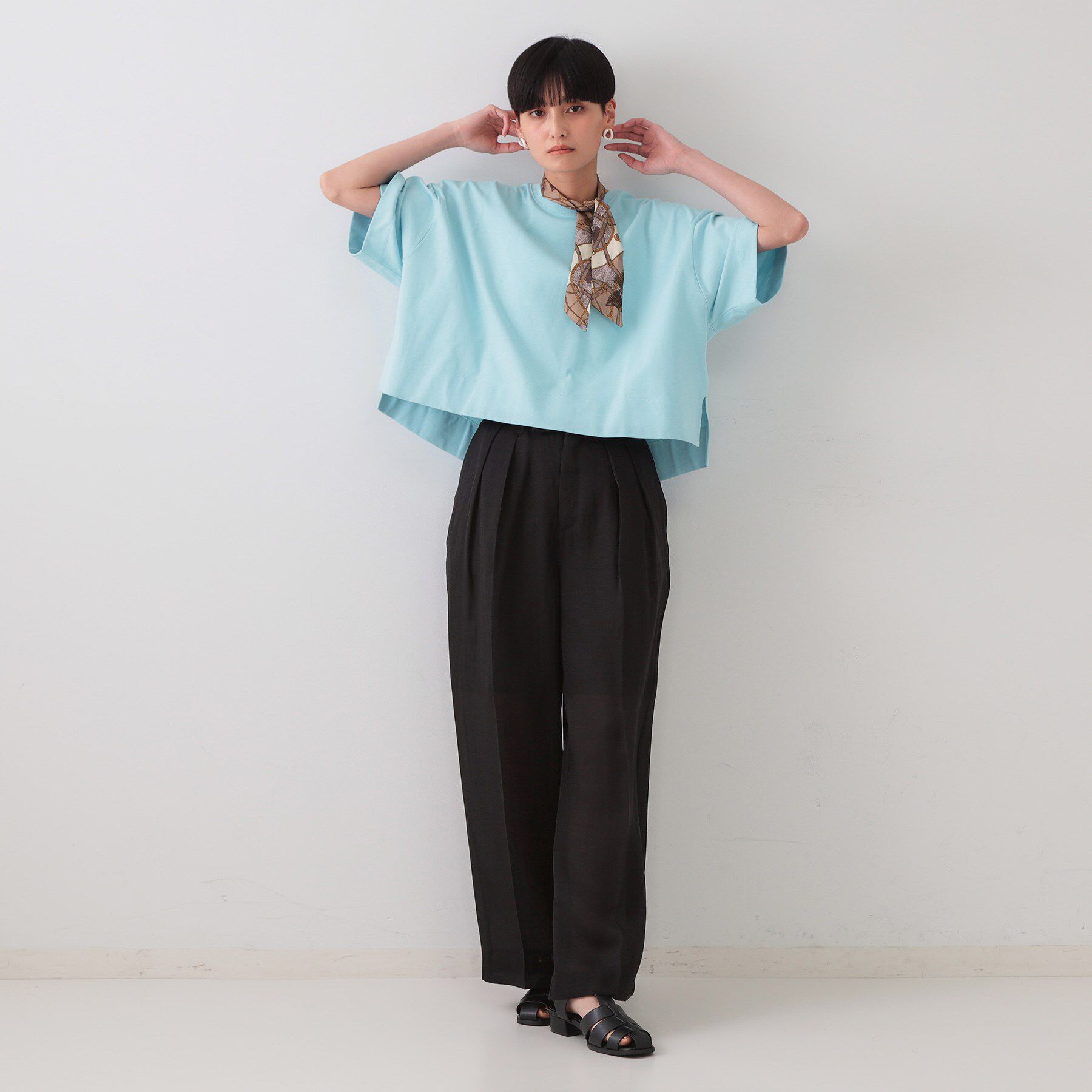 OPAQUE.CLIP「《5色展開》ワイドシルエットTシャツ【洗濯機洗い可】」|Tシャツ・カットソー|