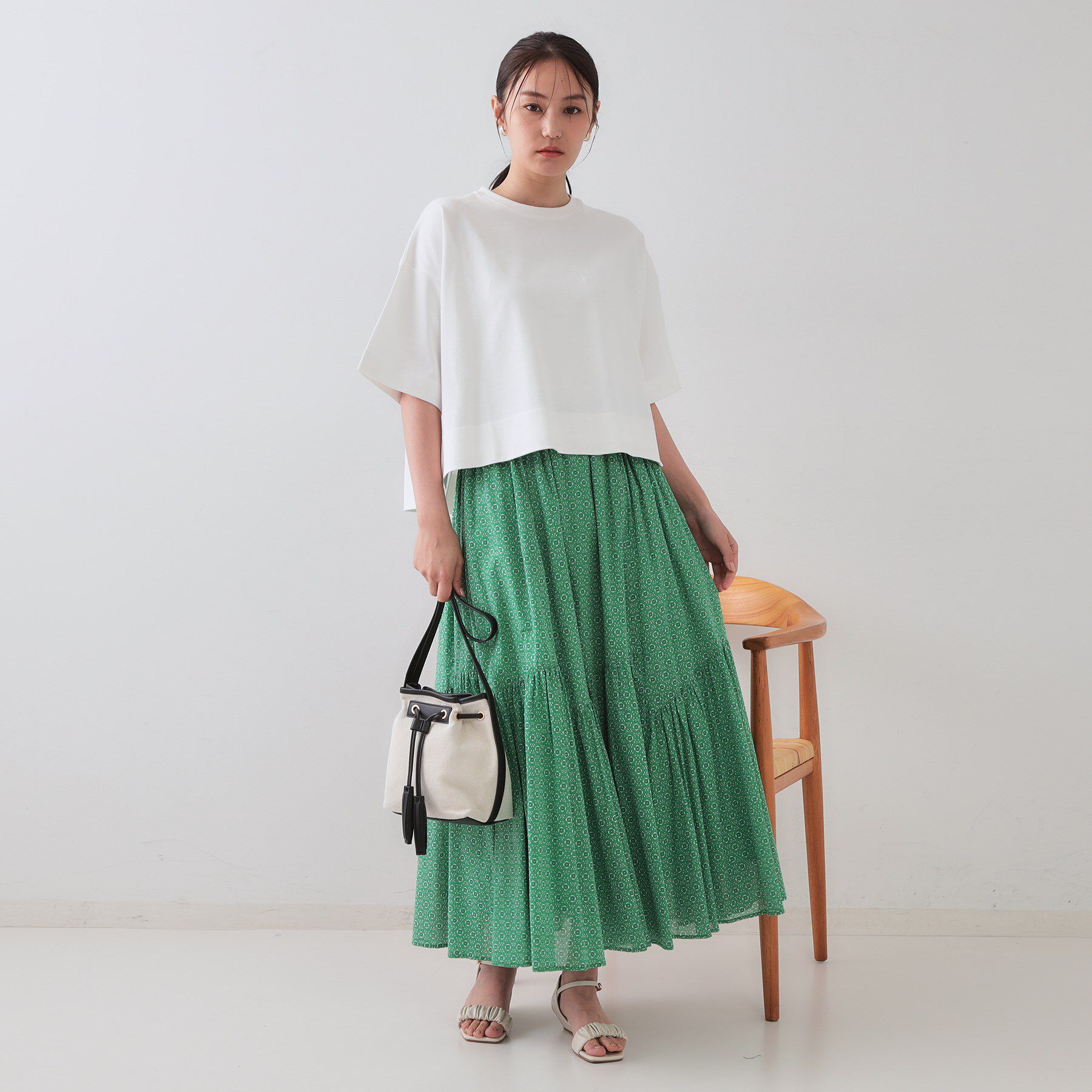 OPAQUE.CLIP「《5色展開》ワイドシルエットTシャツ【洗濯機洗い可】」|Tシャツ・カットソー|