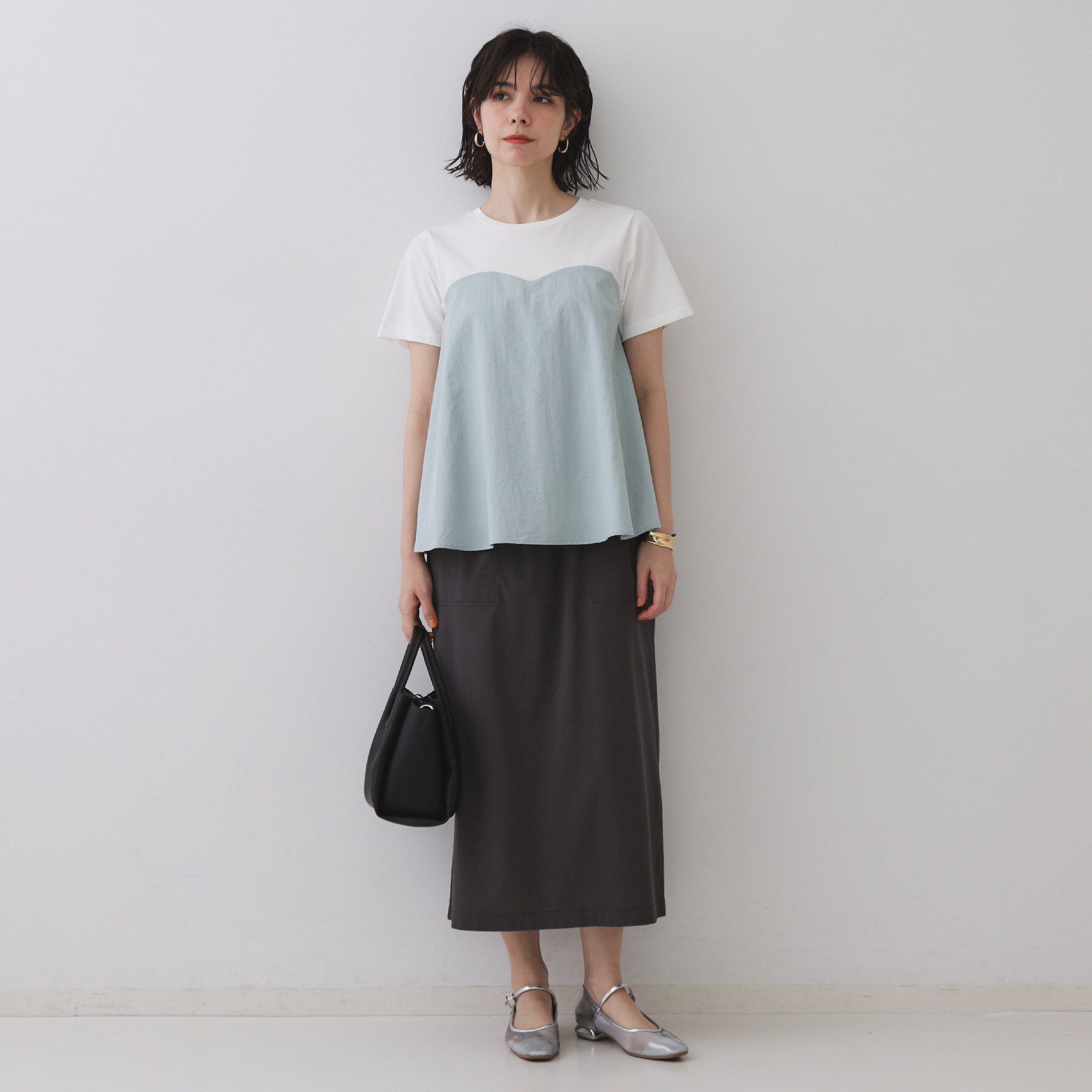 OPAQUE.CLIP「ビスチェドッキングカットソー【洗濯機洗い可】」|Tシャツ・カットソー|