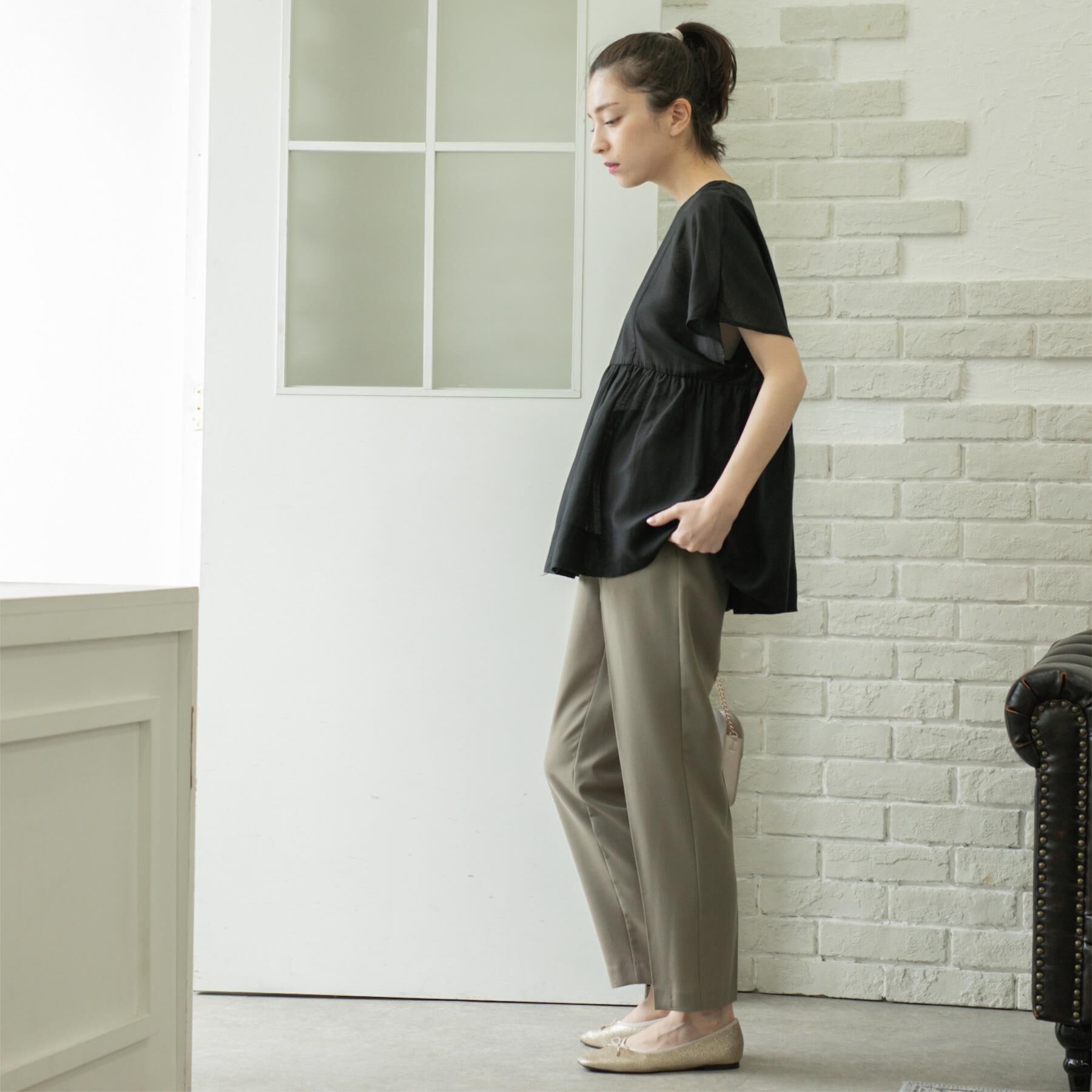 OPAQUE.CLIP「美脚イージーテーパードパンツ【防シワ/洗濯機洗い可/抗ピル/ストレッチ】《丈が選べる/SS-LLサイ」|その他|