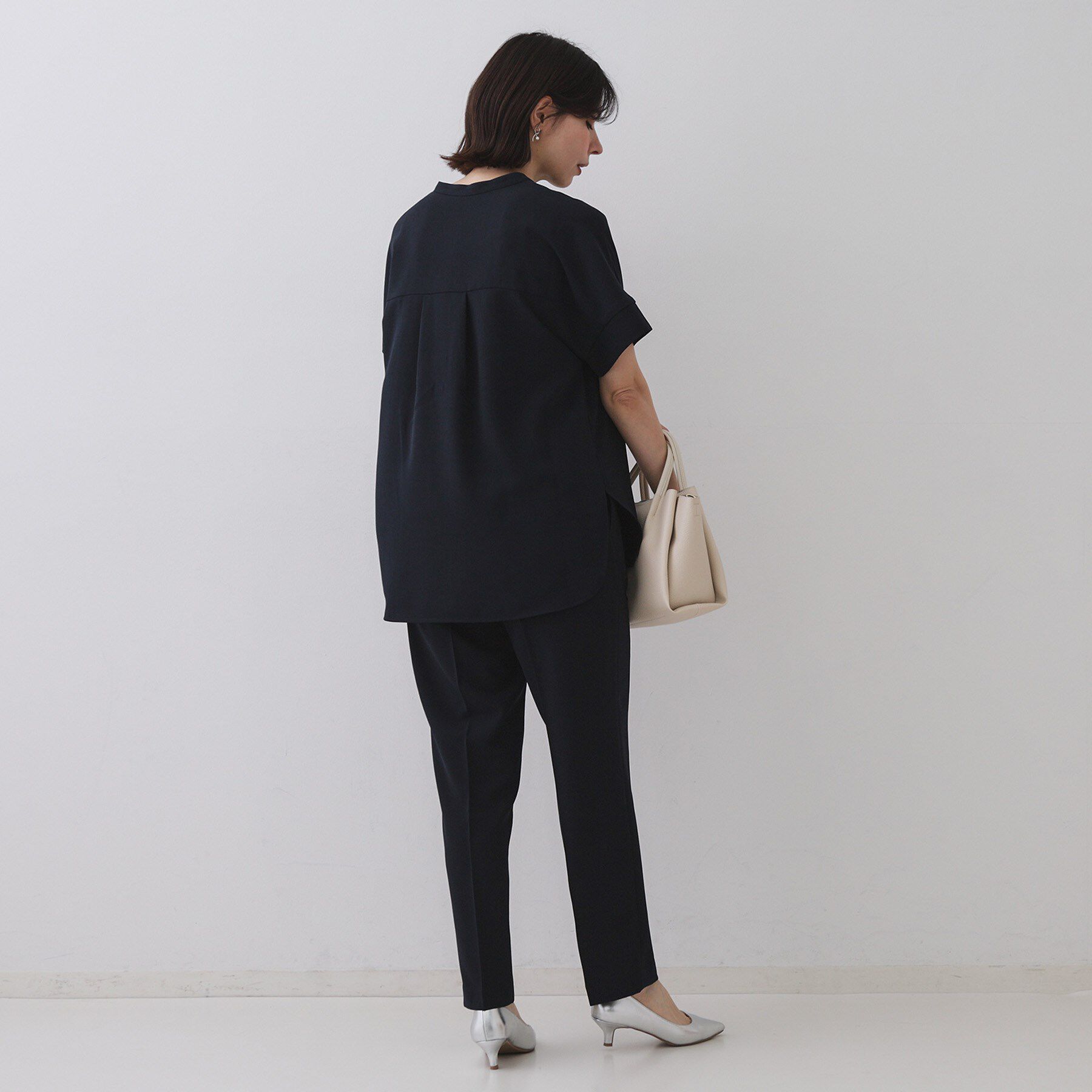 OPAQUE.CLIP「美脚イージーテーパードパンツ【防シワ/洗濯機洗い可/抗ピル/ストレッチ】《丈が選べる/SS-LLサイ」|その他|