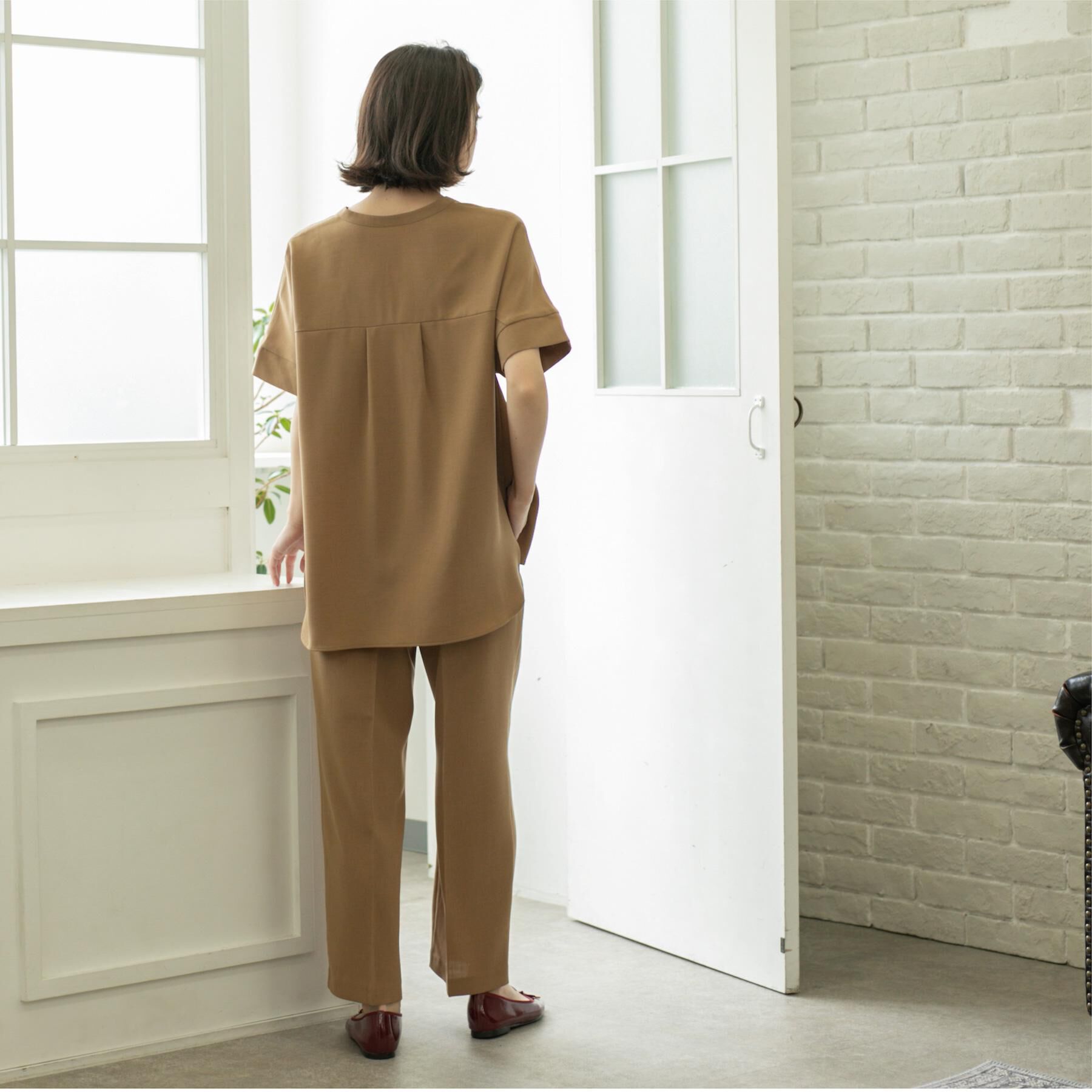 OPAQUE.CLIP「美脚イージーワイドパンツ【防シワ/洗濯機洗い可/抗ピル/ストレッチ】《丈が選べる/SS-LLサイズ/」|その他|