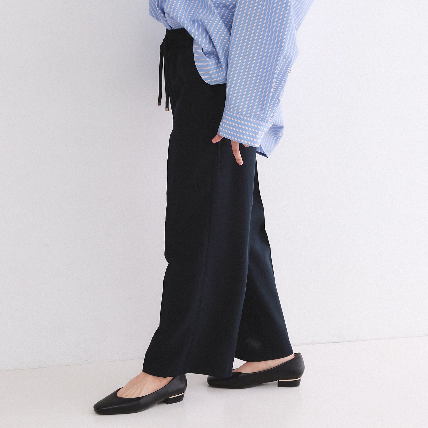 OPAQUE.CLIP「美脚イージーワイドパンツ【防シワ/洗濯機洗い可/抗ピル/ストレッチ】《丈が選べる/SS-LLサイズ/」|その他|