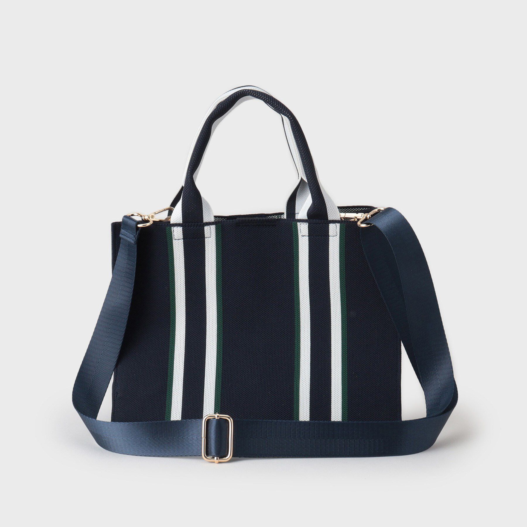 OPAQUE.CLIP「【2WAY】ラインハンドルスクエアニットミドルトートバッグ」|トートバッグ|