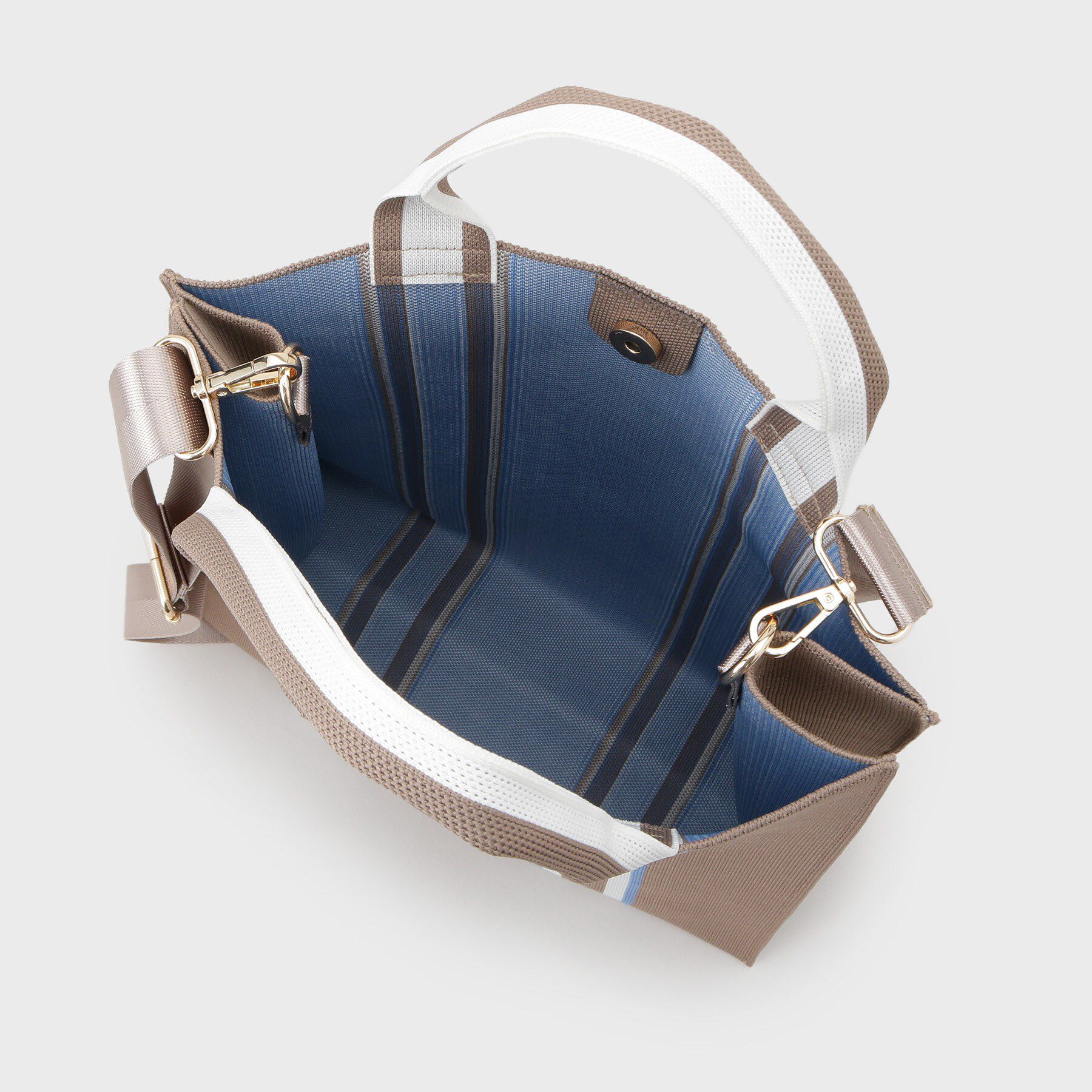 OPAQUE.CLIP「【2WAY/A4サイズ対応】ラインハンドルスクエアニットトートバッグ」|トートバッグ|