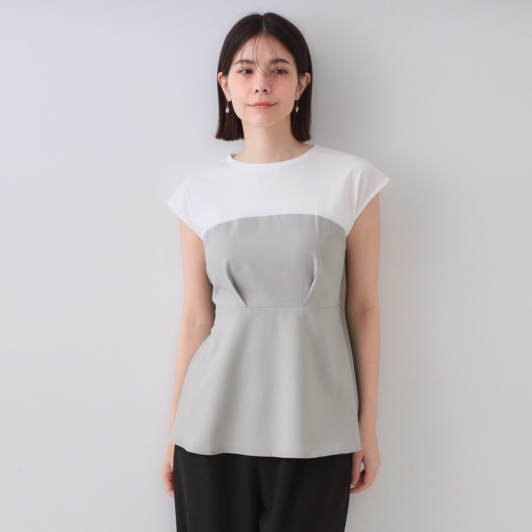 OPAQUE.CLIP「ビスチェドッキングカットソー【洗濯機洗い可】」|Tシャツ・カットソー|