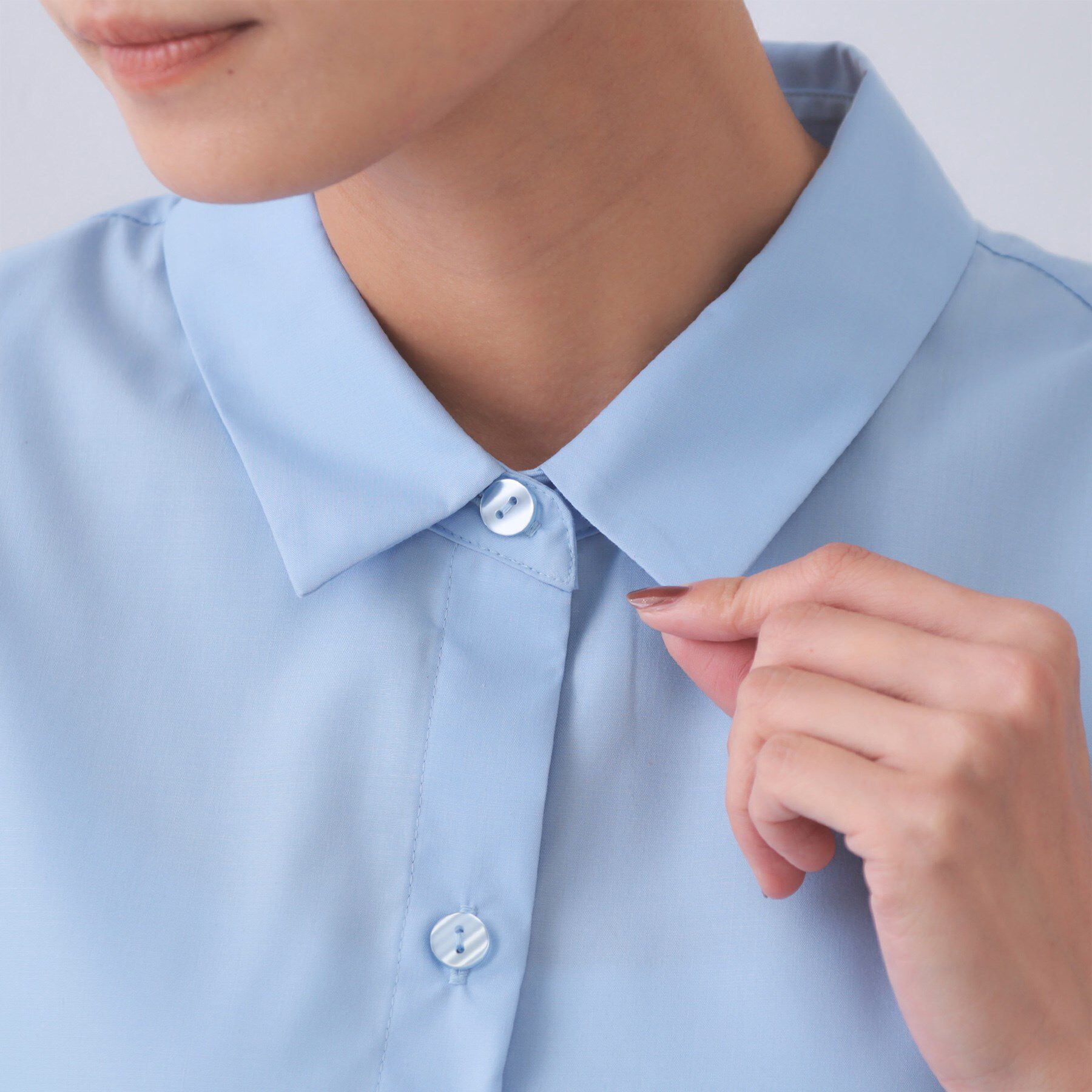 OPAQUE.CLIP「裾フリルシャツ【洗濯機洗い可】」|シャツ・ブラウス|