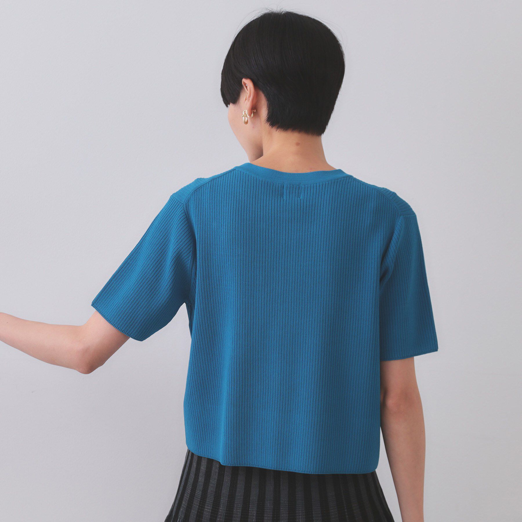 OPAQUE.CLIP「フロントビジューリブニットカーディガン【洗濯機洗い可/抗ピル】」|カーディガン|