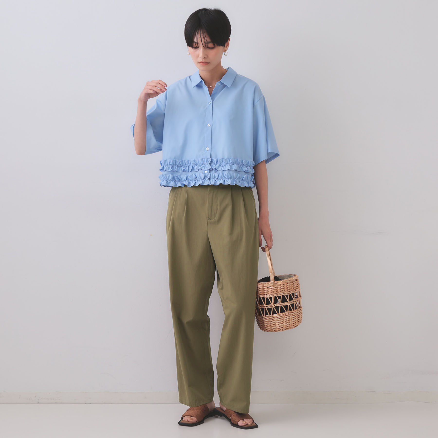 OPAQUE.CLIP「カーブタックパンツ【洗濯機洗い可】」|その他|