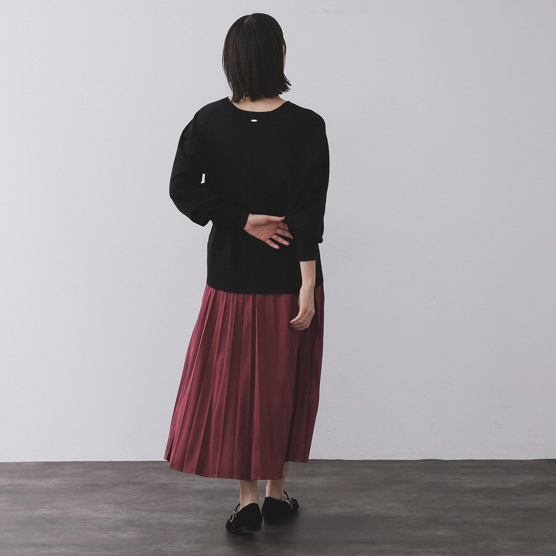 OPAQUE.CLIP「フェイクスウェードプリーツスカート【静電気防止加工/洗濯機OK】」|スカート|