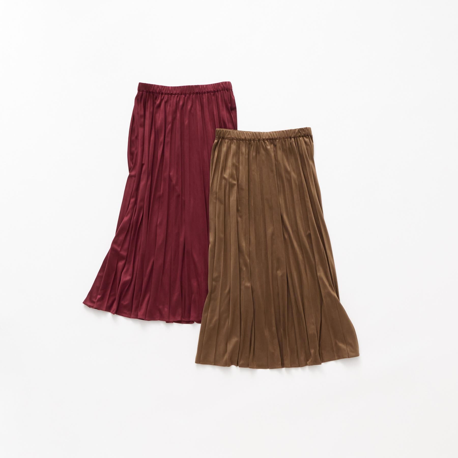 OPAQUE.CLIP「フェイクスウェードプリーツスカート【静電気防止加工/洗濯機OK】」|スカート|