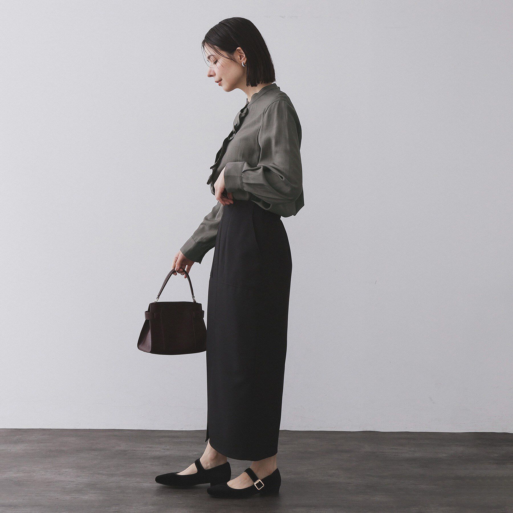 OPAQUE.CLIP「フロントフリルブラウス【洗濯機OK】」|シャツ・ブラウス|