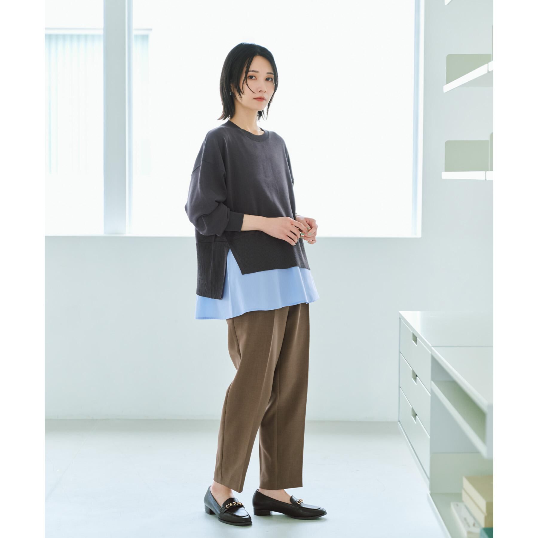 OPAQUE.CLIP「《ツインセット》リラクシーサイドスリットニット&times;ドッキングタンク【洗濯機洗い可】」|その他|