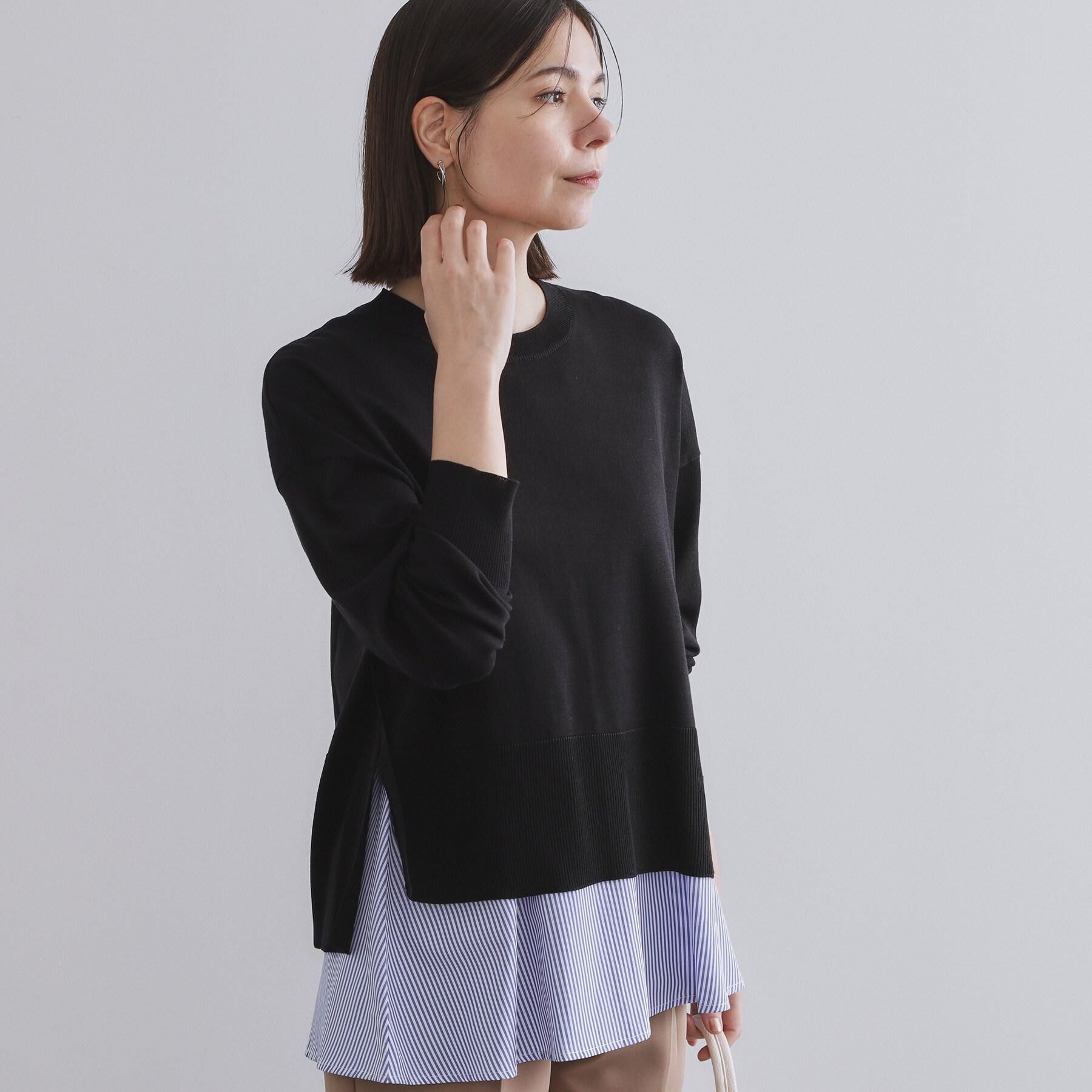 OPAQUE.CLIP「《ツインセット》リラクシーサイドスリットニット&times;ドッキングタンク【洗濯機洗い可】」|その他|