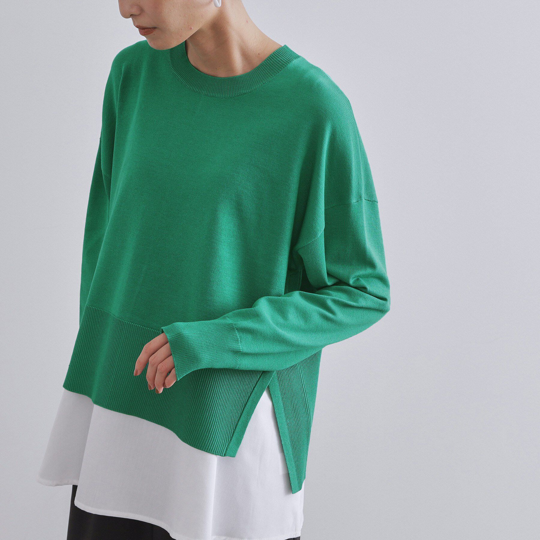 OPAQUE.CLIP「《ツインセット》リラクシーサイドスリットニット&times;ドッキングタンク【洗濯機洗い可】」|その他|