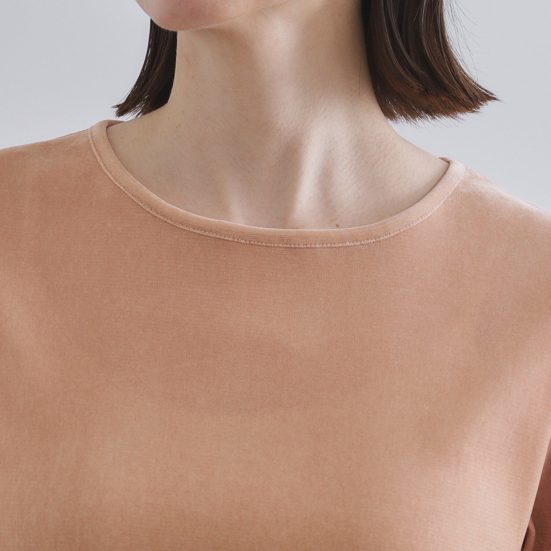 OPAQUE.CLIP「フロッキーチュールTシャツ【洗濯機洗い可】」|Tシャツ・カットソー|