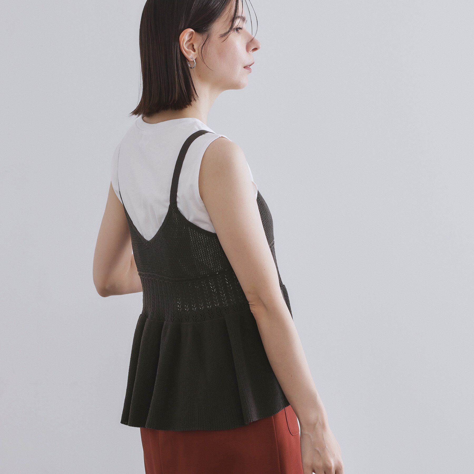 OPAQUE.CLIP「カギ針風ニットキャミビスチェ【洗濯機洗い可】」|ニット・セーター|