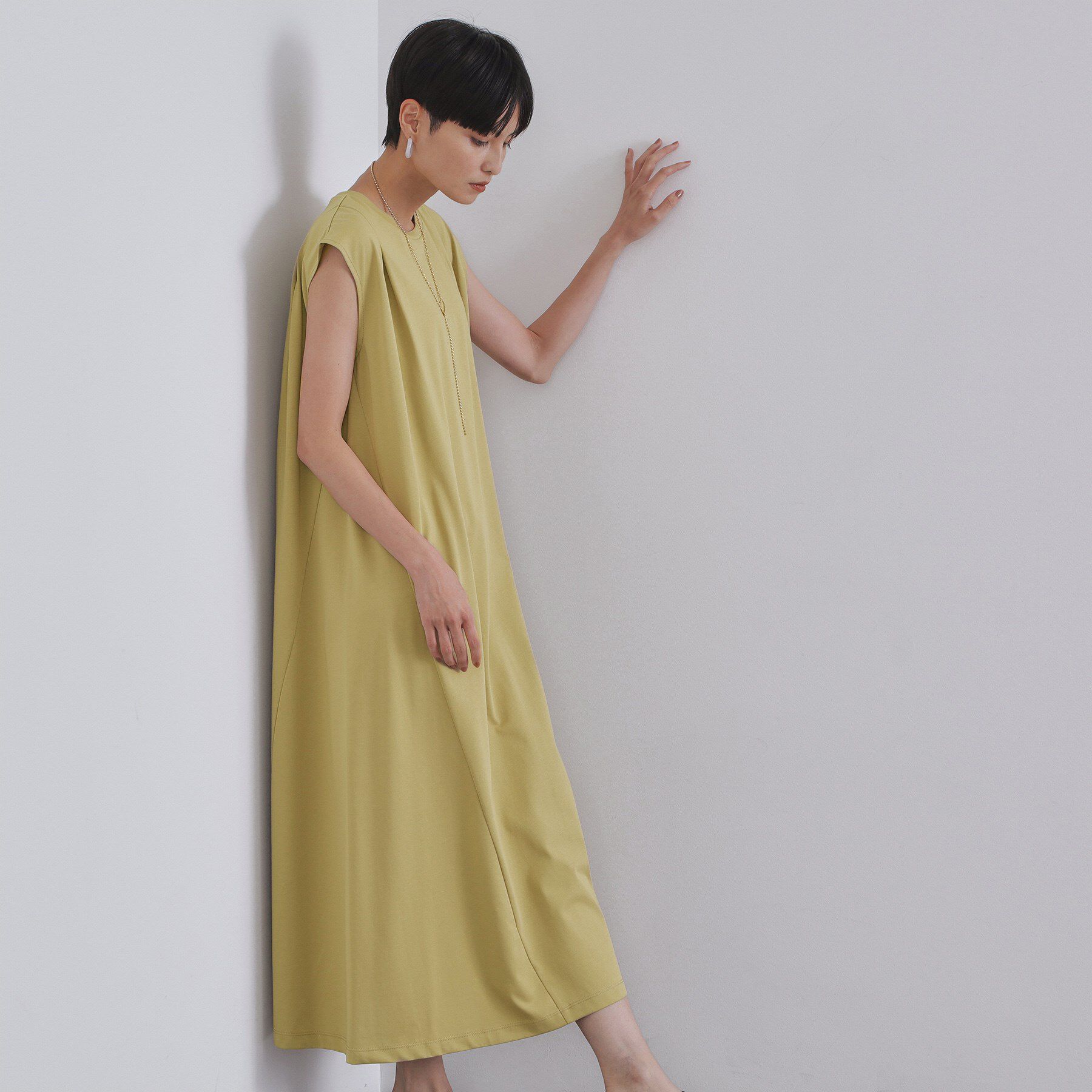 OPAQUE.CLIP「カットソーフレアワンピース【接触冷感/洗濯機洗い可】」|ワンピース|