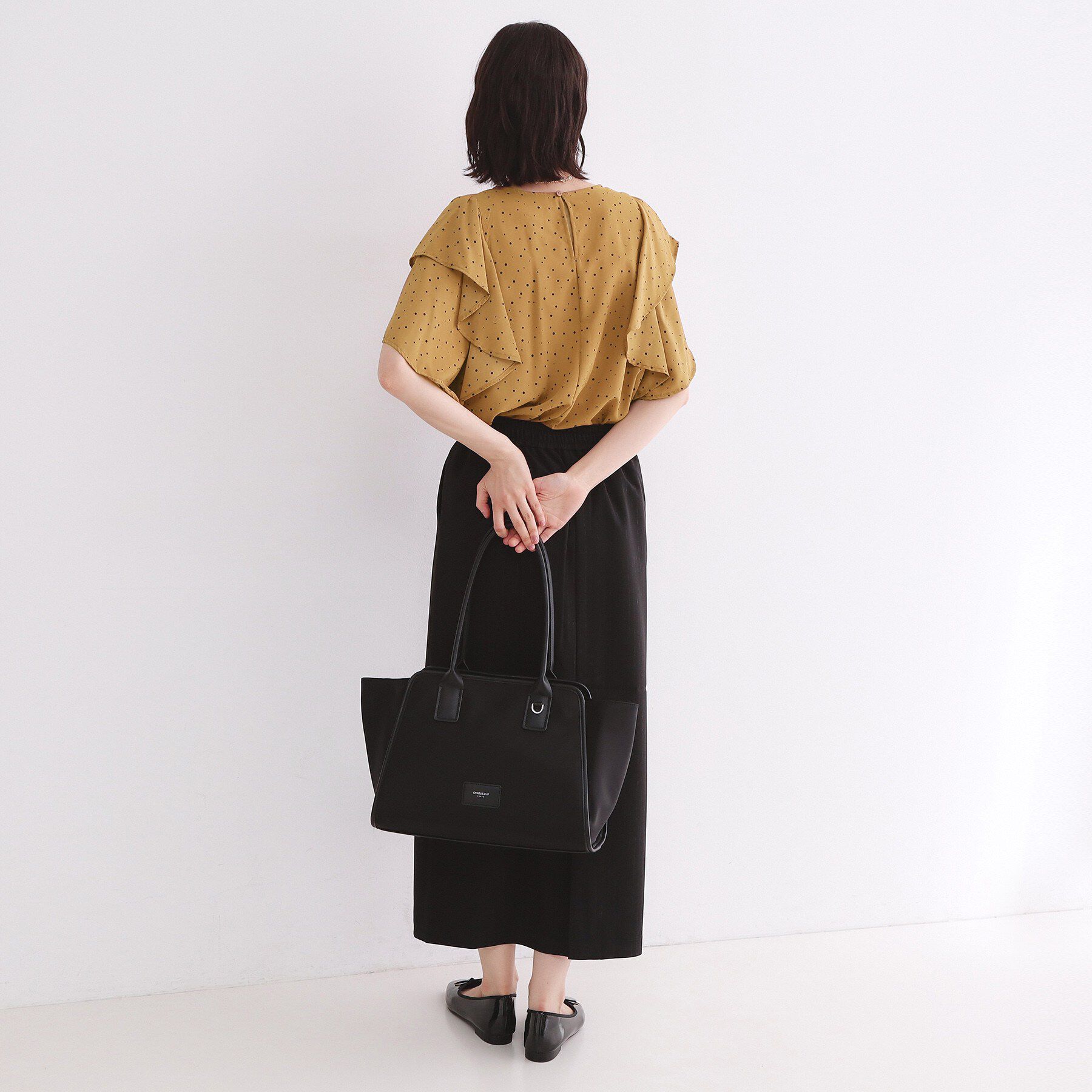 OPAQUE.CLIP「ランダムドットフリルブラウス【洗濯機洗い可】」|シャツ・ブラウス|