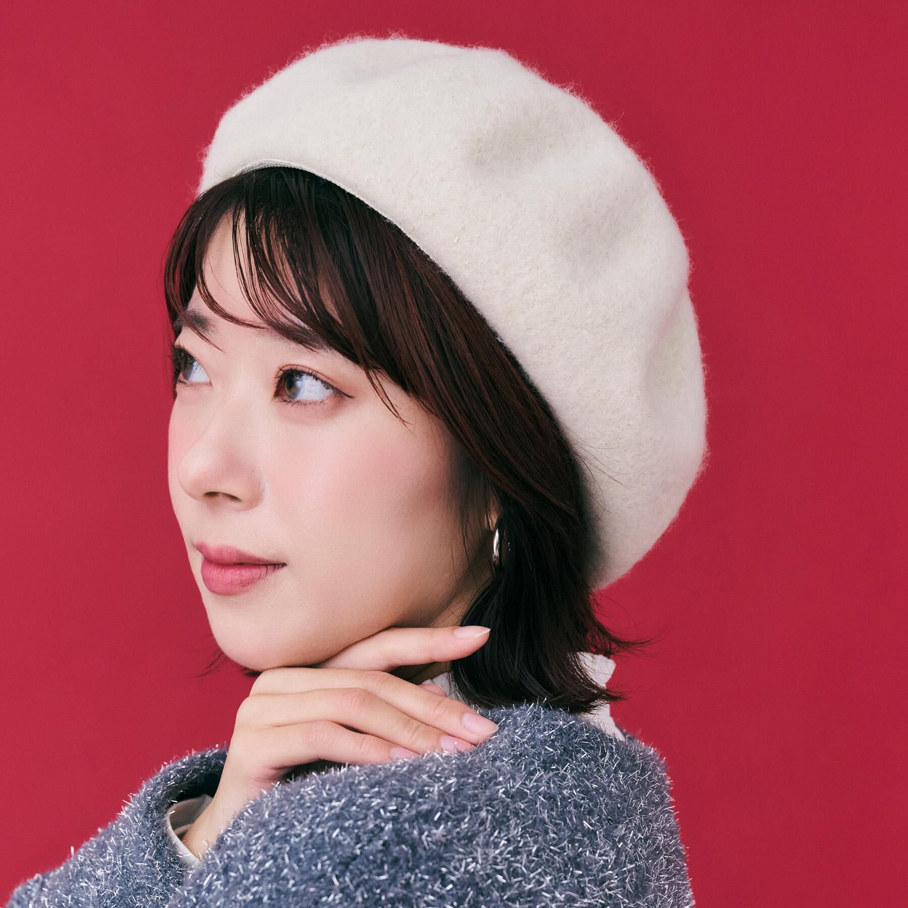 OPAQUE.CLIP「ラメ入りベレー帽」|ハンチング・ベレー帽|