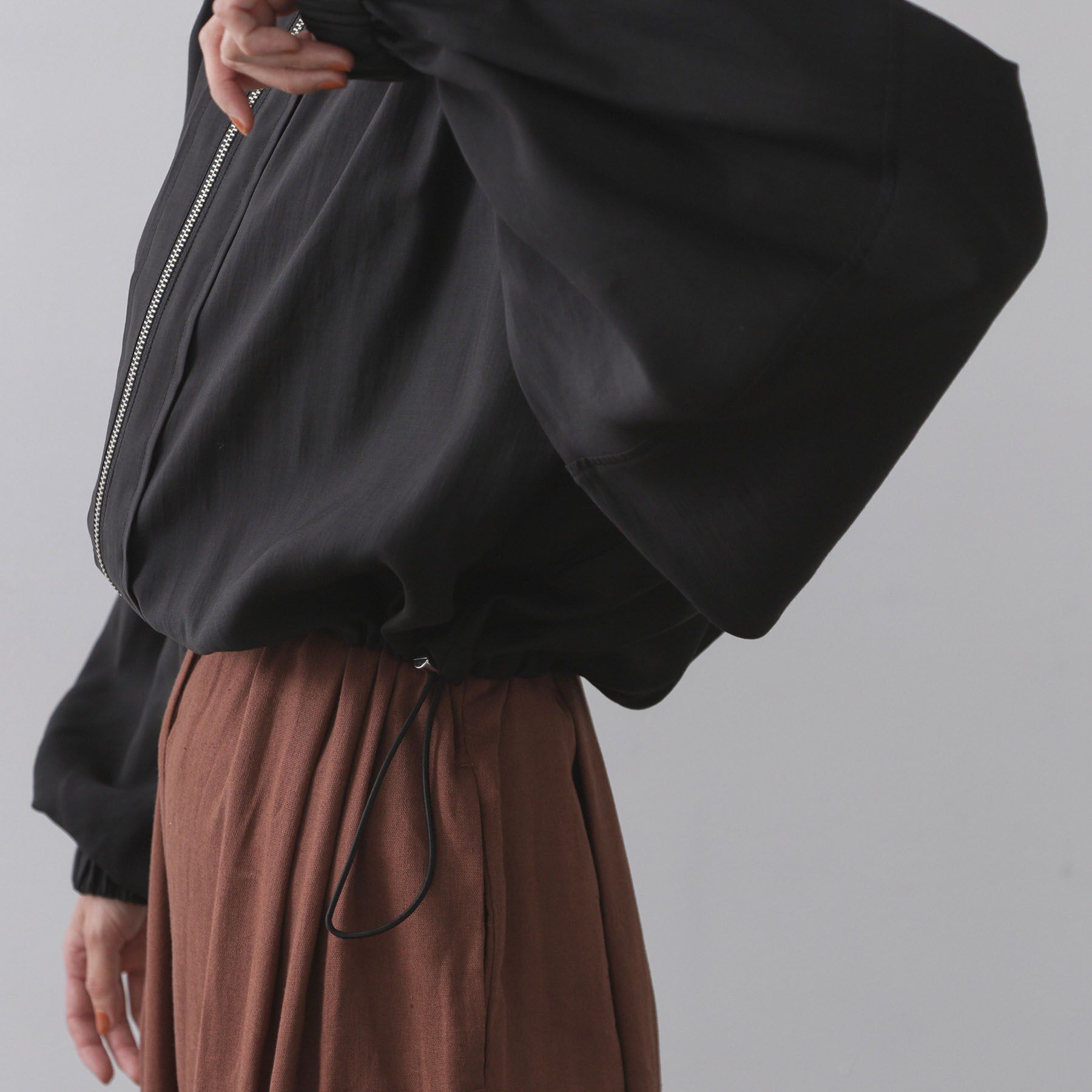 OPAQUE.CLIP「シアーランタンスリーブブルゾン【洗濯機洗い可】」|ブルゾン・スタジャン|