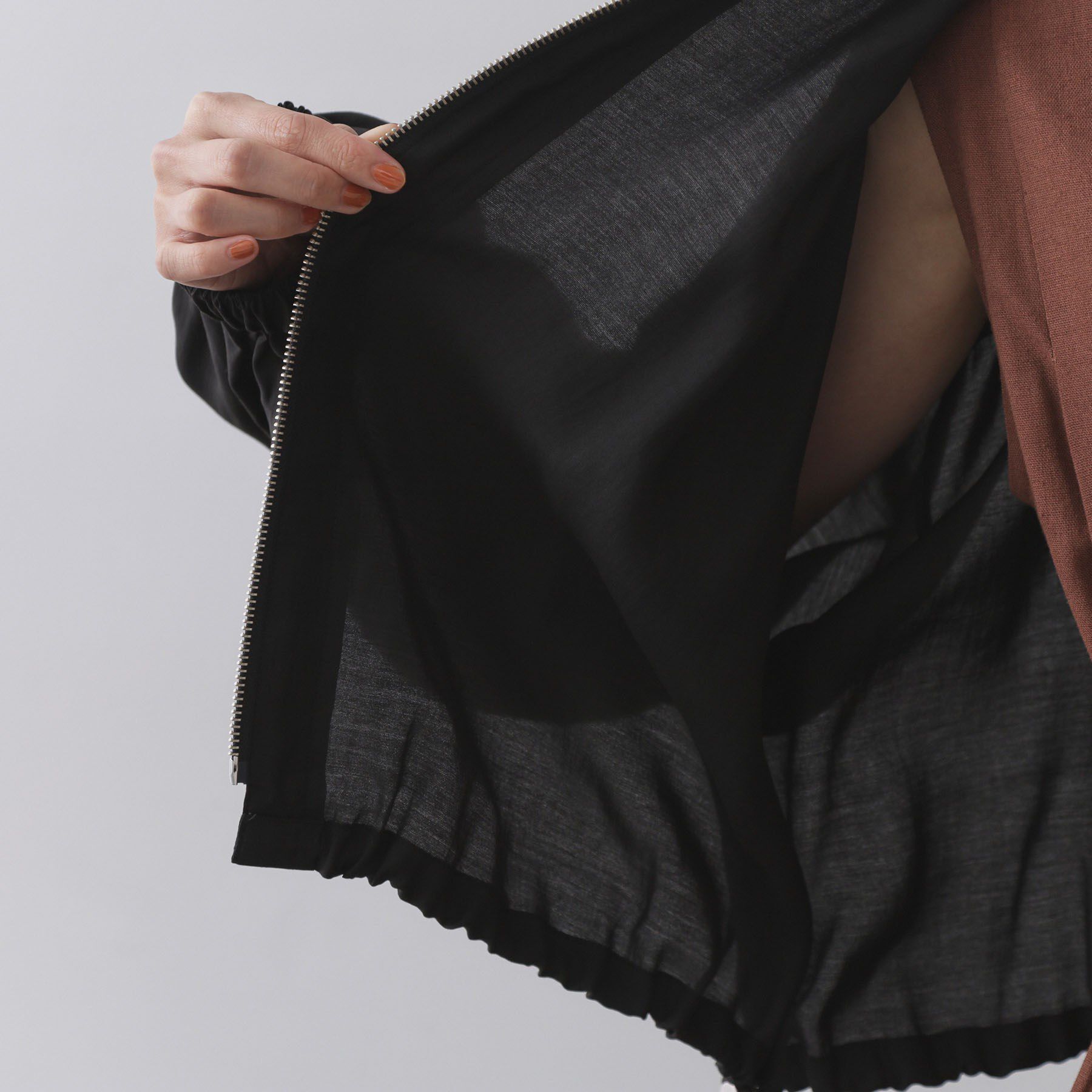 OPAQUE.CLIP「シアーランタンスリーブブルゾン【洗濯機洗い可】」|ブルゾン・スタジャン|