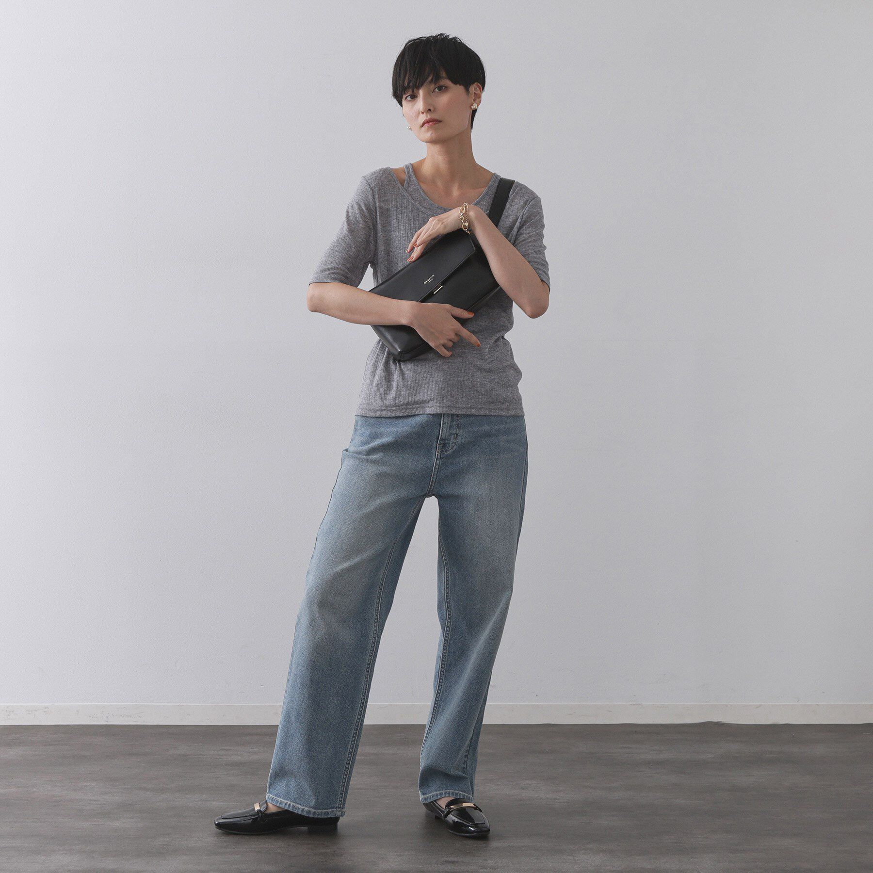 OPAQUE.CLIP「【3WAY】スムース合皮ワイドボディバッグ」|その他|