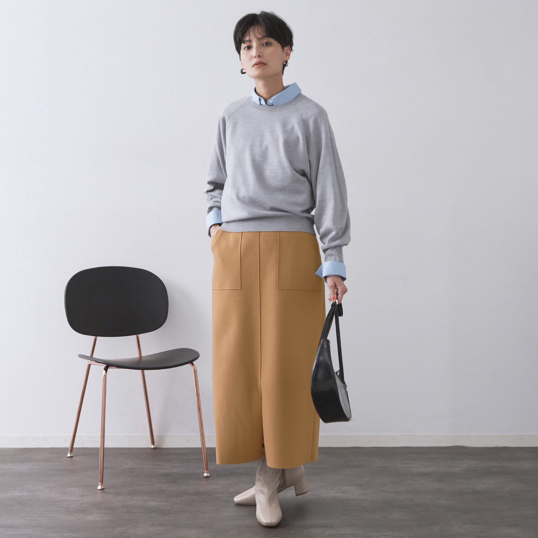OPAQUE.CLIP「ウールライクタイトスカート【洗濯機洗い可】《8col》」|スカート|