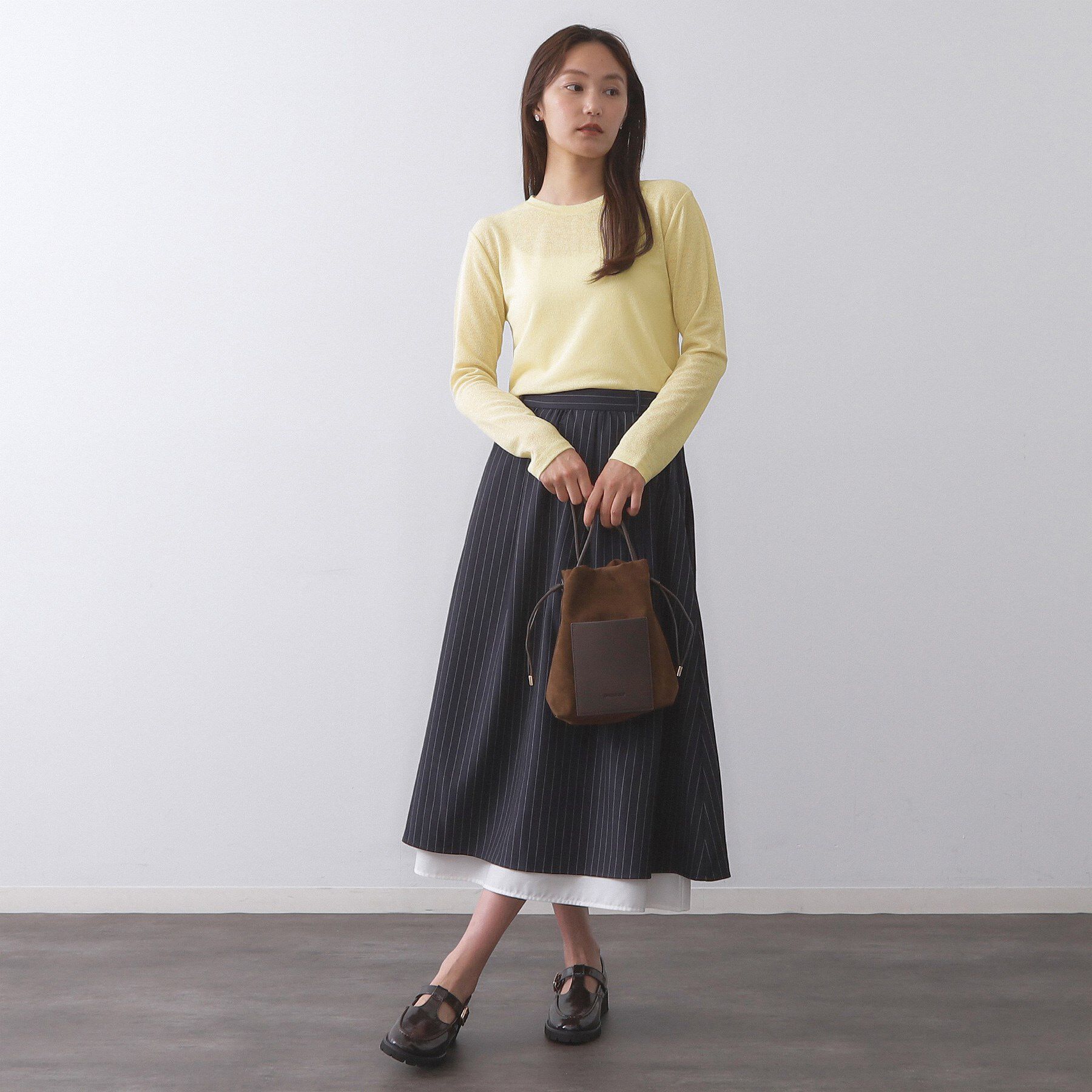 OPAQUE.CLIP「シアーラウンドネックカットソー【洗濯機洗い可】」|Tシャツ・カットソー|