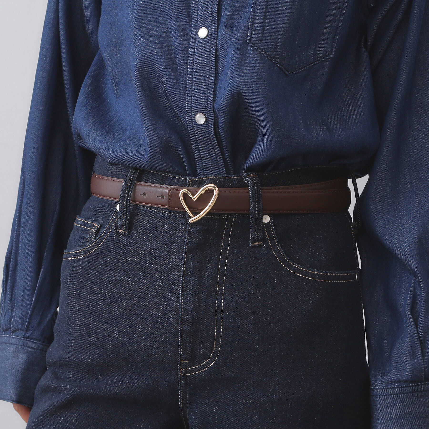 OPAQUE.CLIP「ハートバックルベルト」|ベルト|