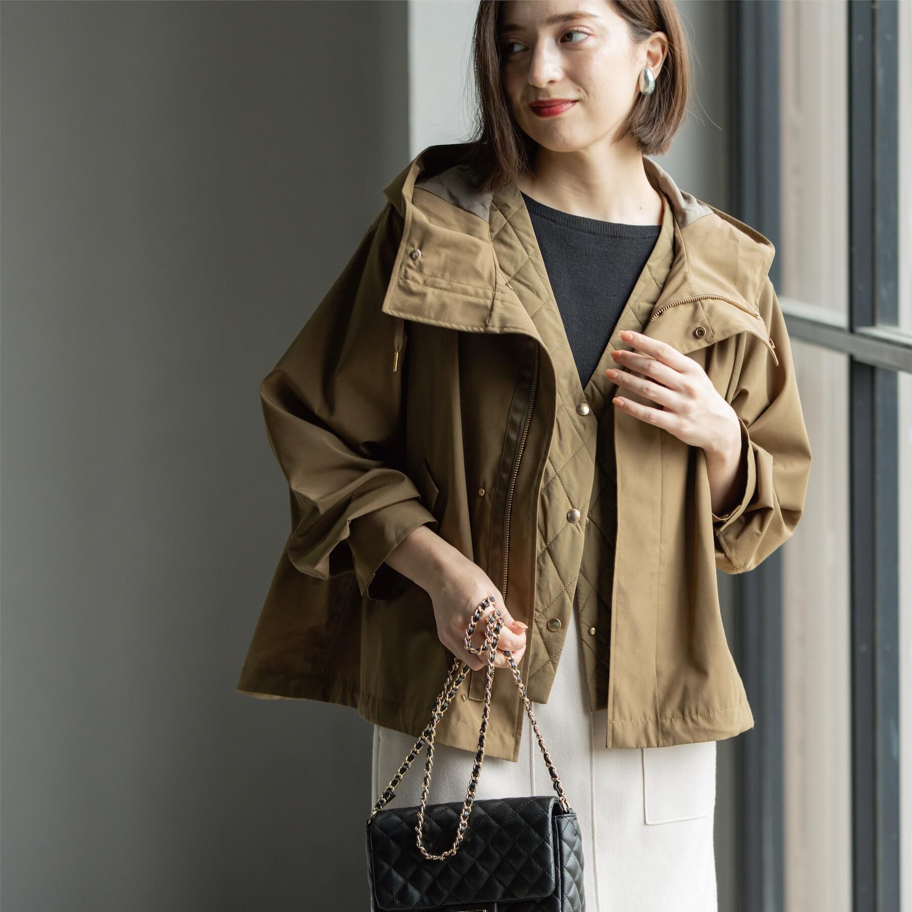 OPAQUE.CLIP「《ツインセット》マウンテンパーカー&times;キルティングベストライナー【撥水/洗濯機OK】」|ブルゾン・スタジャン|