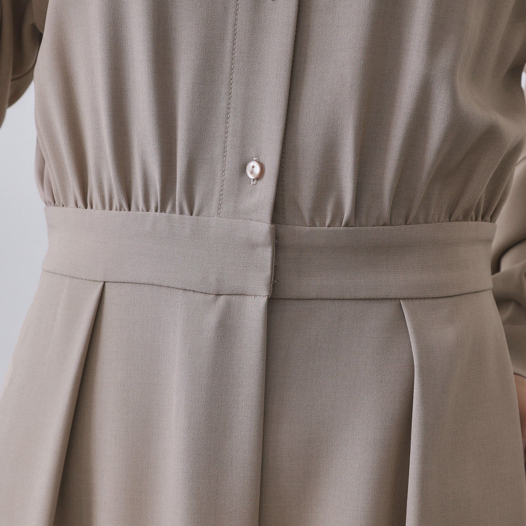 OPAQUE.CLIP「ウールライクフィット＆フレアワンピース【洗濯機OK】」|ワンピース|