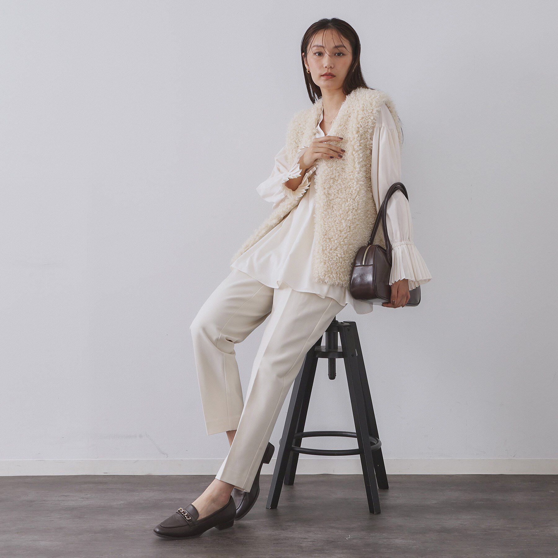 OPAQUE.CLIP「ウォームタッチ テーパードパンツ【洗濯機洗OK/ストレッチ】」|その他|