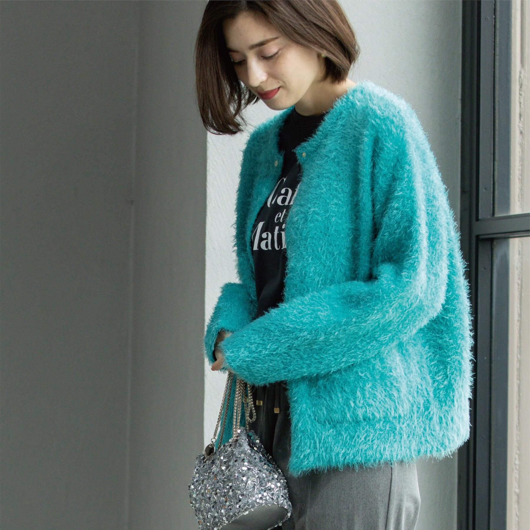 OPAQUE.CLIP「シャギーミドルカーディガン【洗濯機OK】《6col》」|カーディガン|